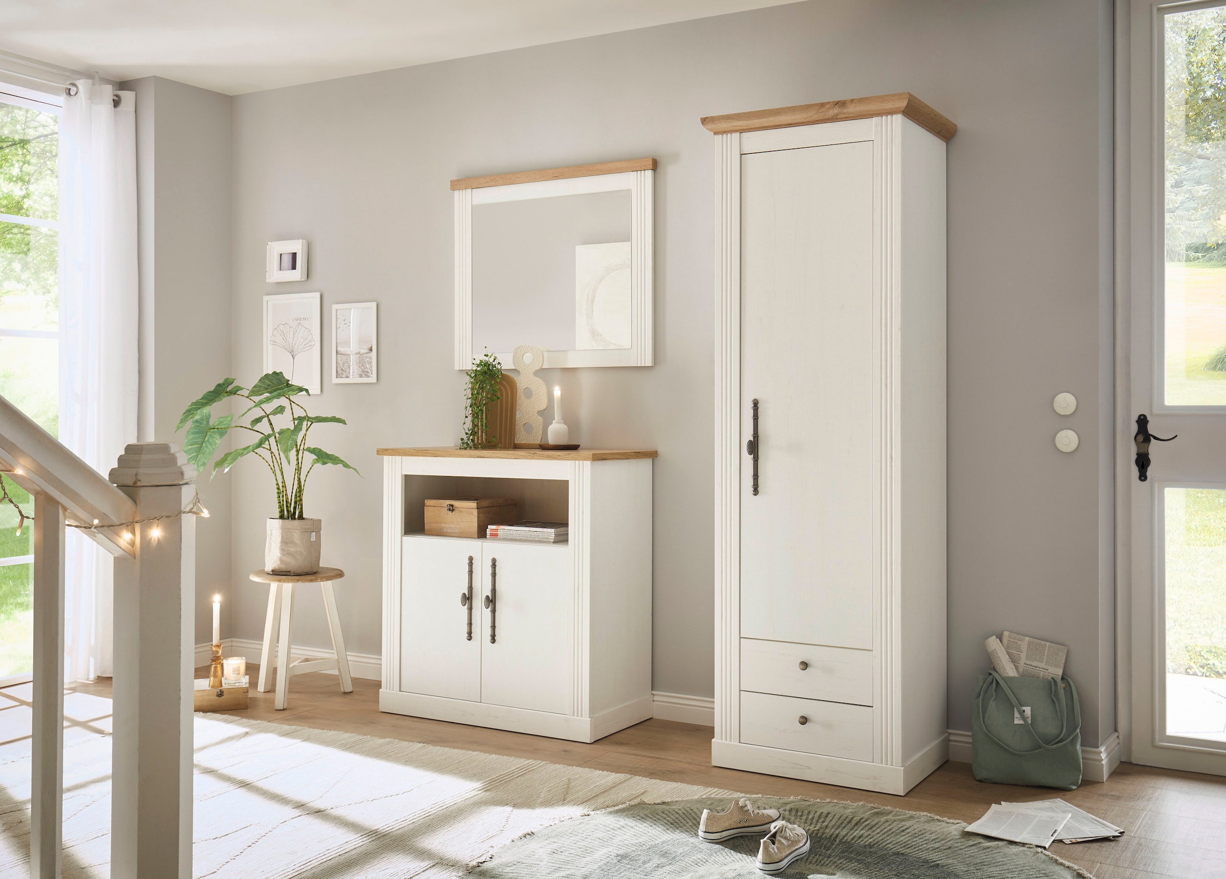 Home affaire Schuhschrank »WESTMINSTER BESTSELLER!«, (Höhe ca. 203 cm), im romantischen Landhausstil