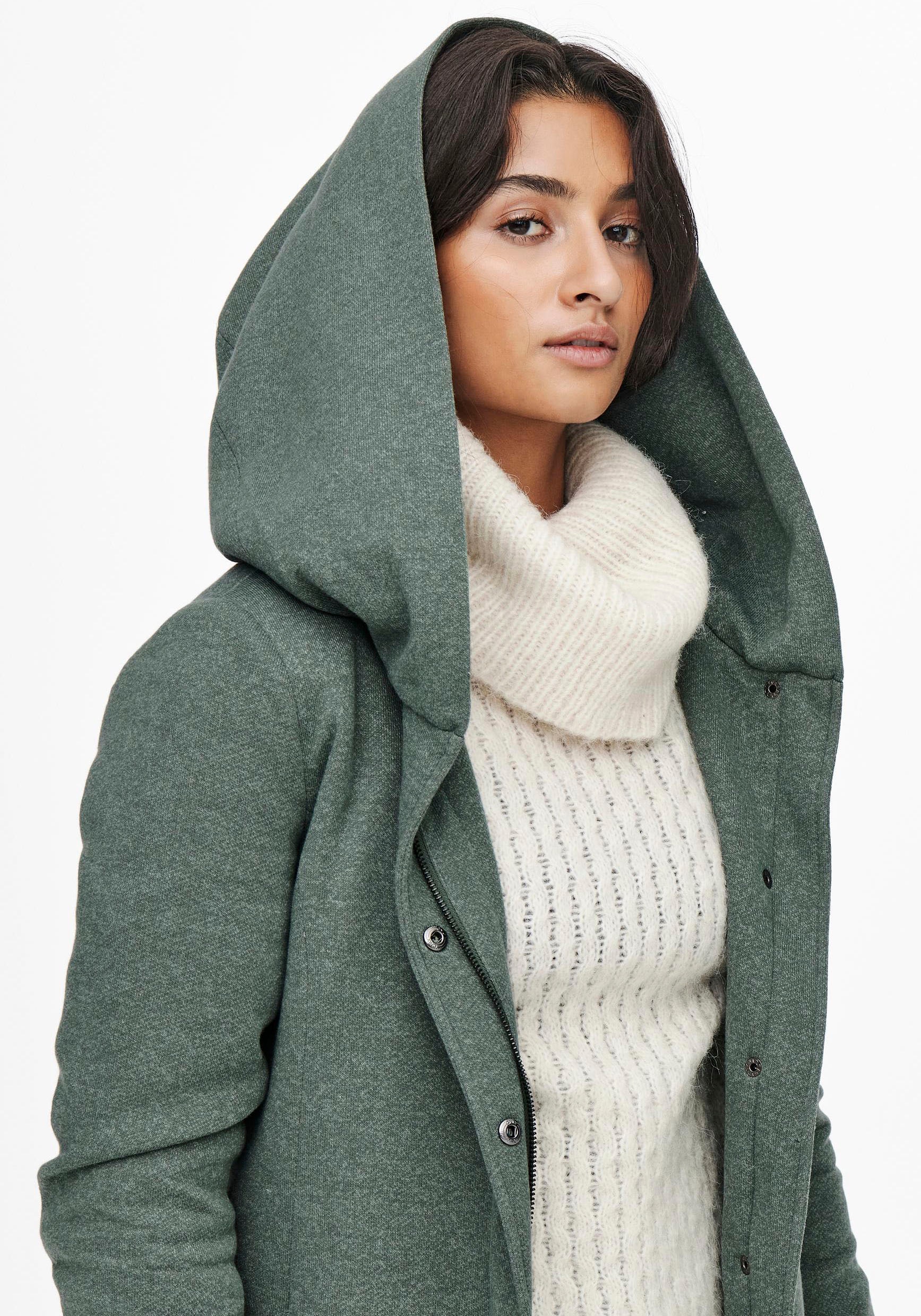 ONLY Langjacke »ONLSEDONA LIGHT COAT OTW NOOS«, mit Kapuze, in melierter Optik