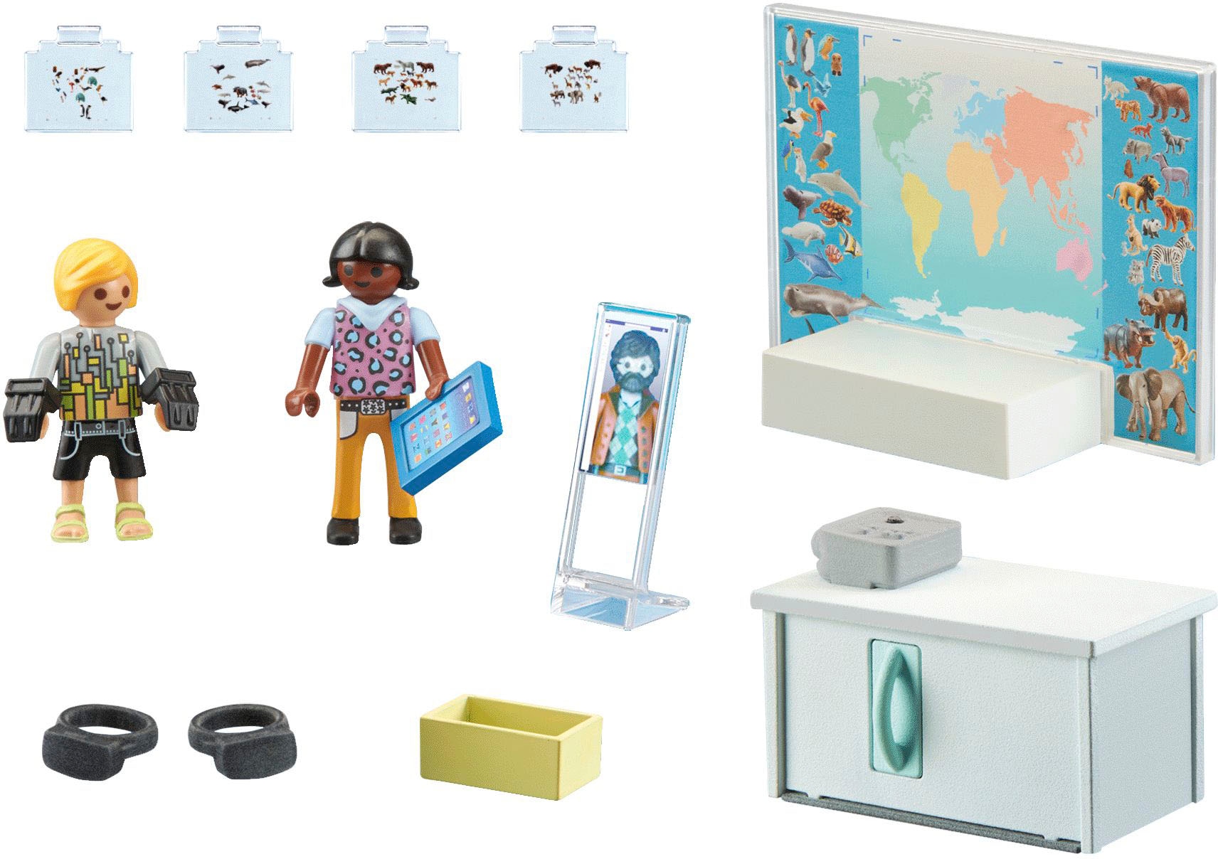 Playmobil® Konstruktions-Spielset »Virtuelles Klassenzimmer (71330), My City Life«, (17 St.), mit Licht; Made in Germany