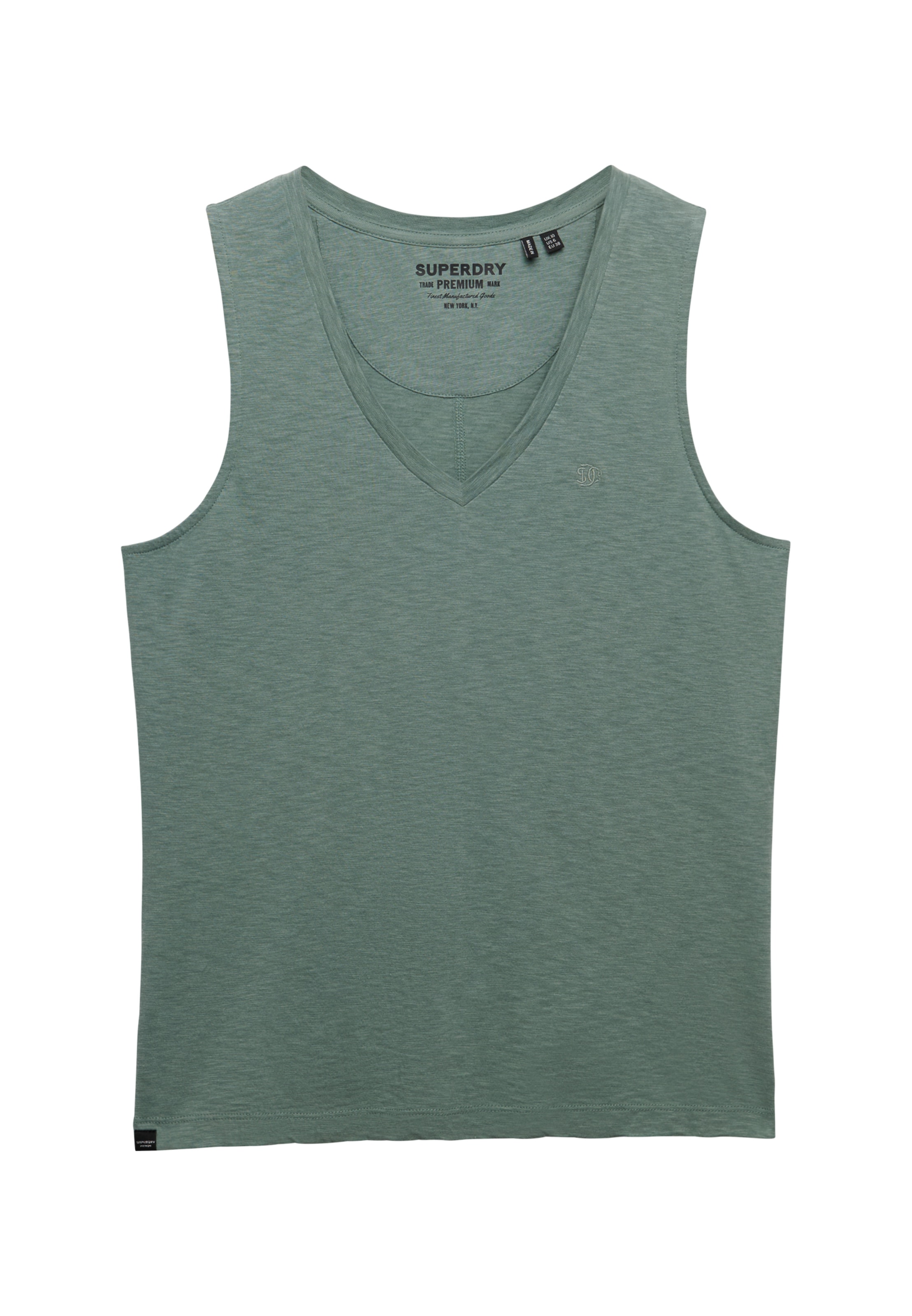 Superdry Tanktop »STUDIOS VEE NECK VEST« aus Baumwollmischung mit Lyocell, Regular Fit, ärmellos
