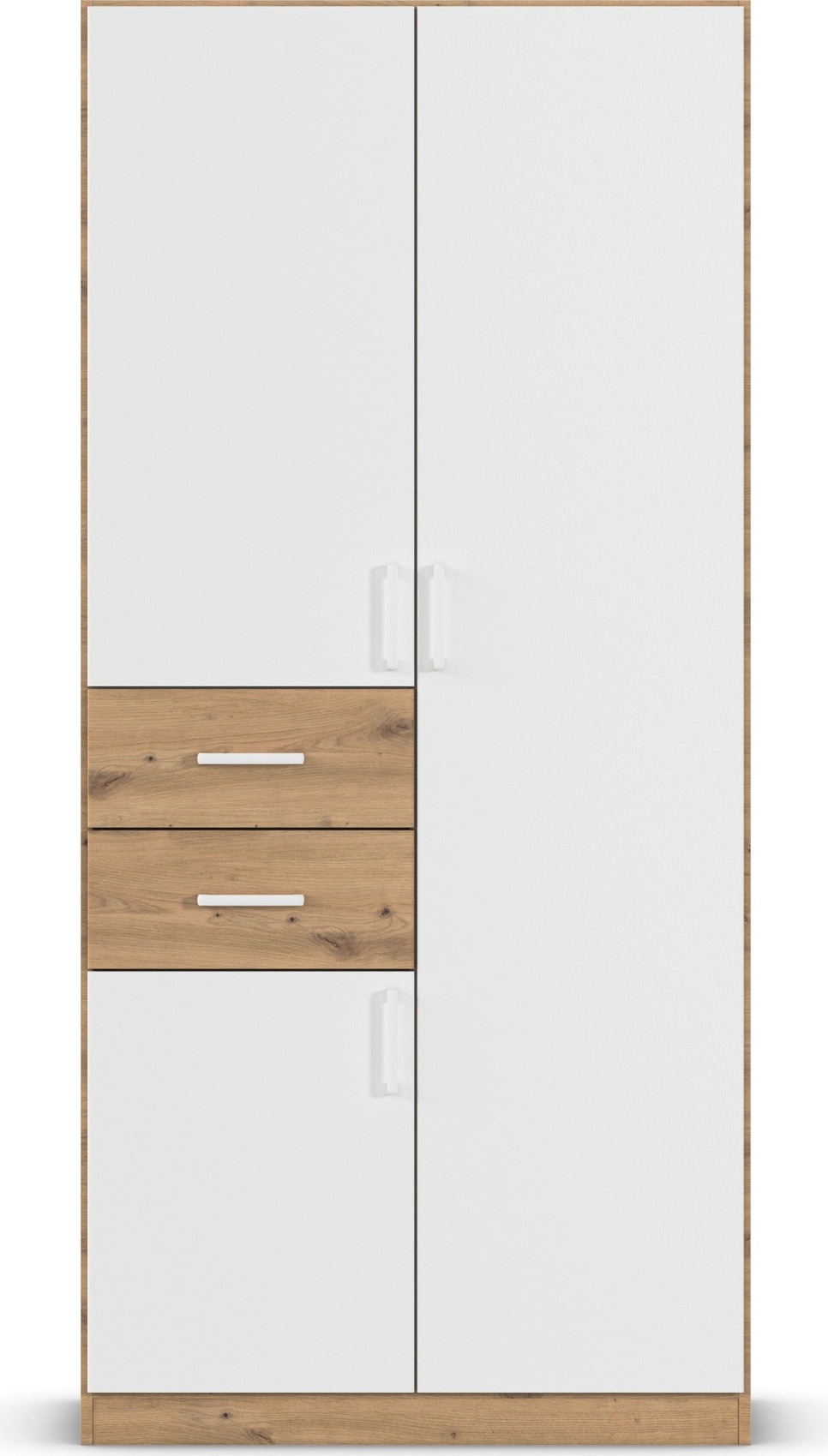 rauch Drehtürenschrank »Kleiderschrank Schrank Garderobe MAIKA mit Dekor-Front« 2 Schubladen, in verschiedenen Breiten, Höhen, Farben, MADE IN GERMANY