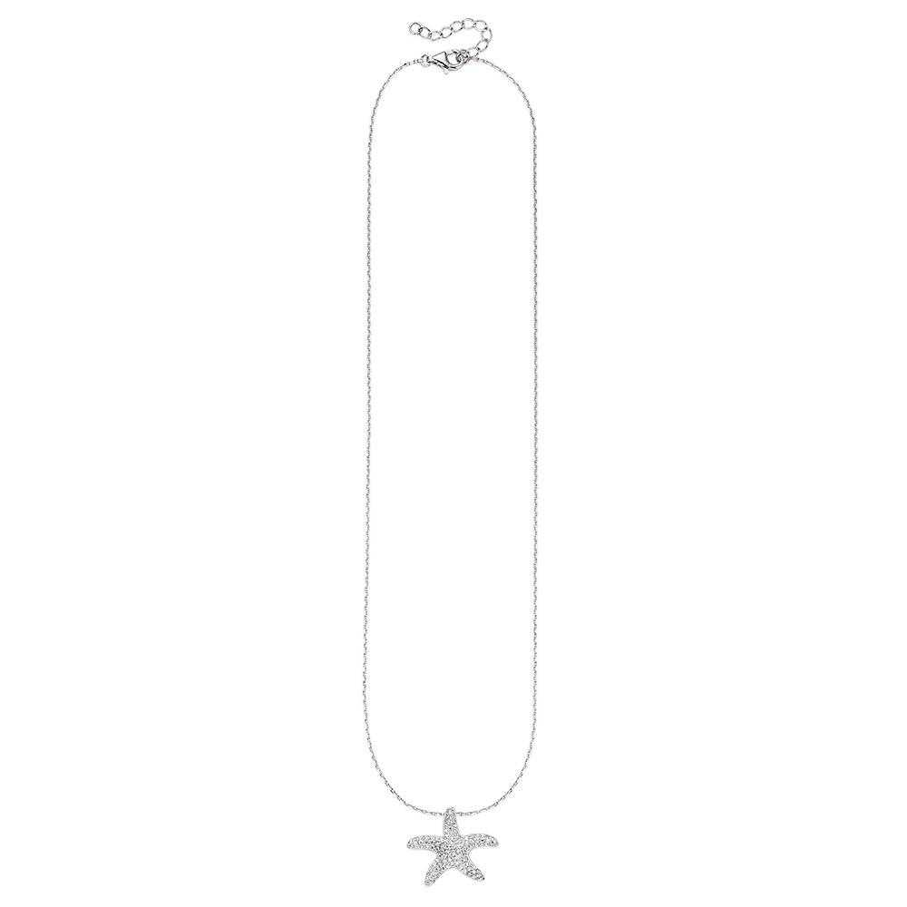 Bruno Banani Kette mit Anhänger »Schmuck Geschenk Silberkette rhodiniert mit Anhänger Seestern«