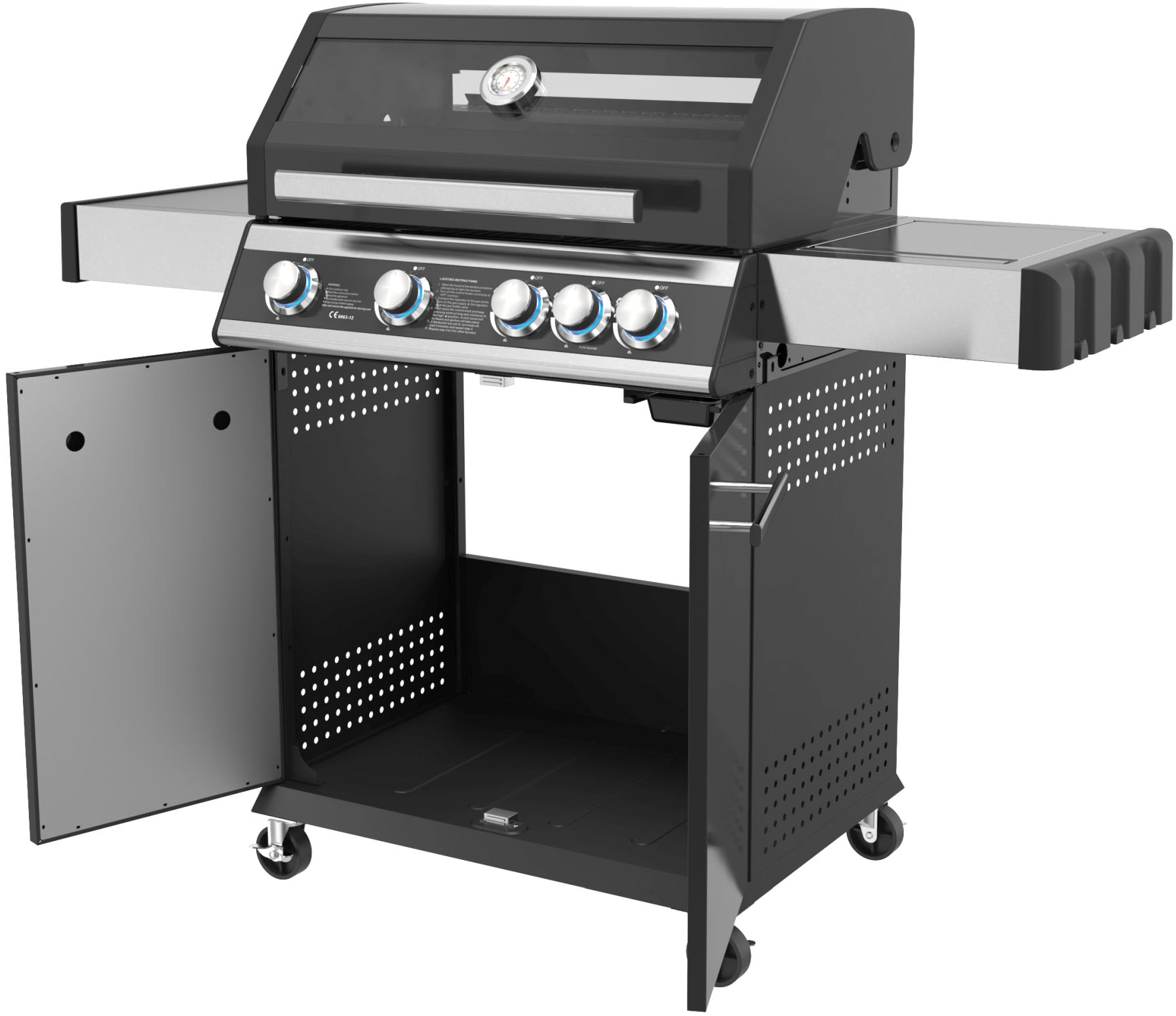 El Fuego Gasgrill »Columbia«, mit Glassichtfenster im Deckel