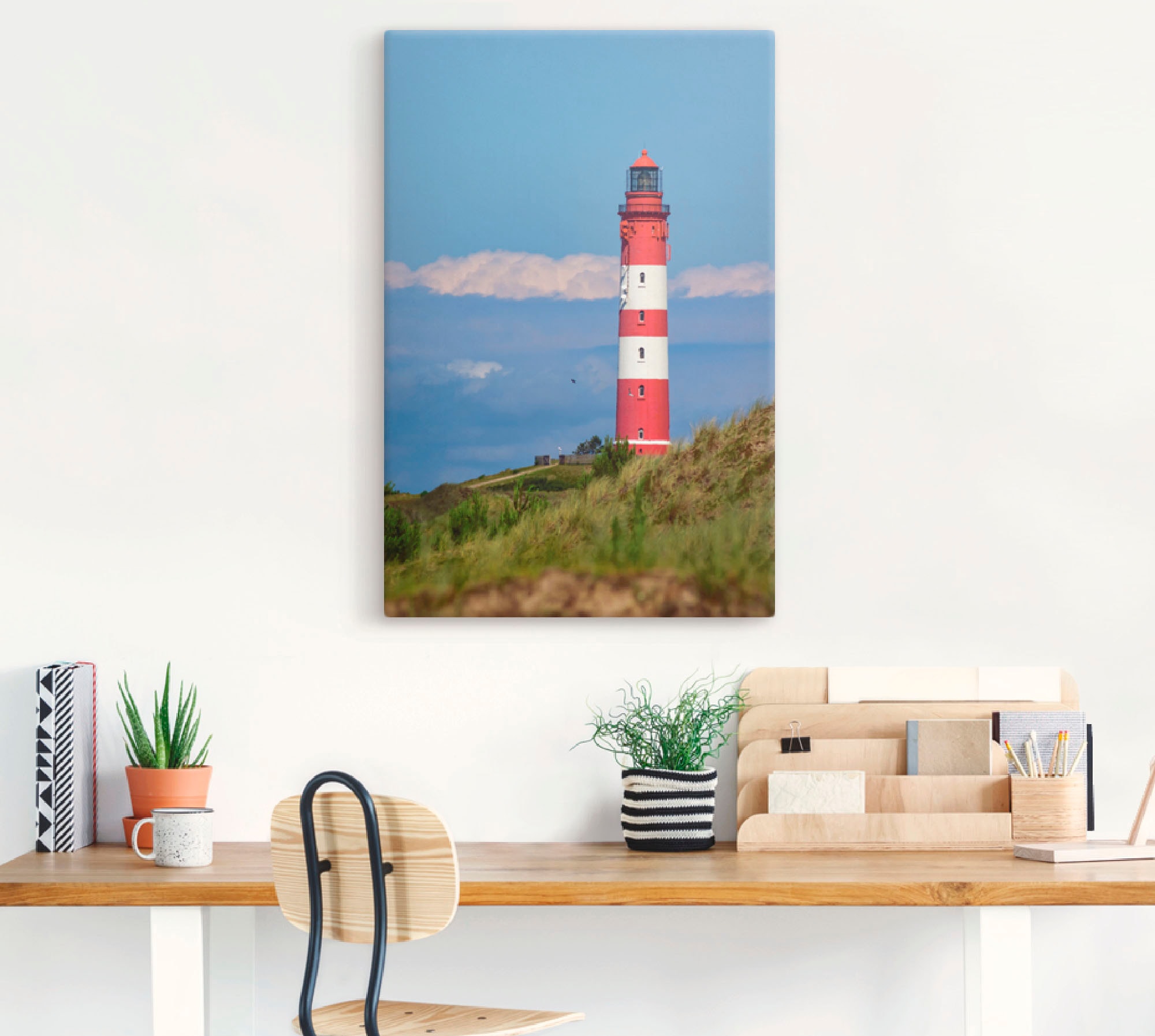 Artland Wandbild »Leuchtturm von Amrum«, Gebäude, (1 St.), als Leinwandbild günstig online kaufen