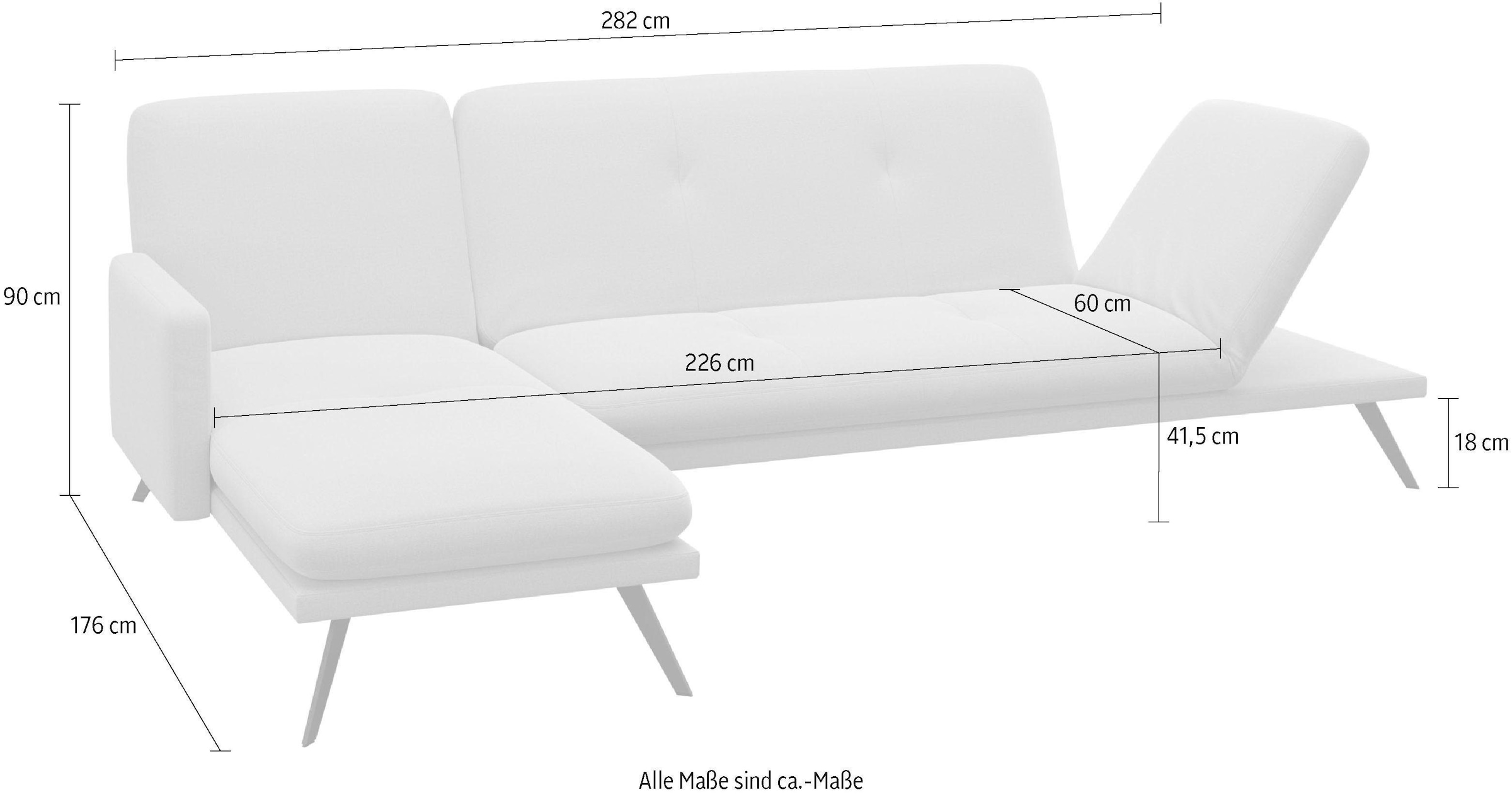 machalke® Ecksofa »butterfly, L-Form«