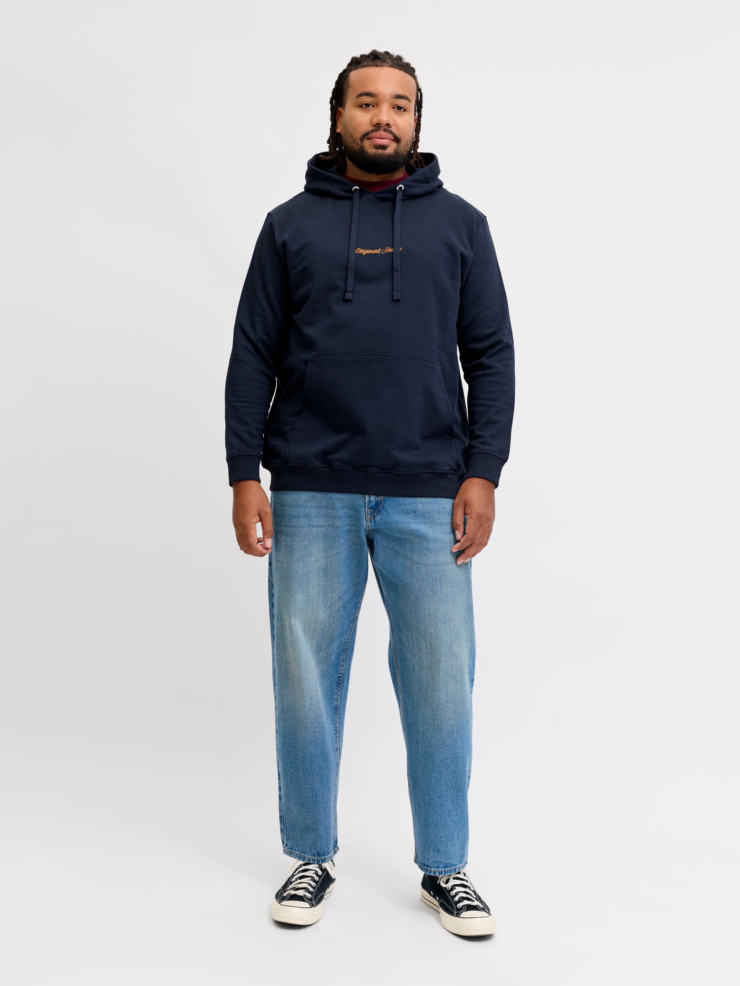 Jack & Jones PlusSize Kapuzensweatshirt »JORNORREBRO EMB SWEAT HOOD PLS«, Baumwollmischung, regular fit
