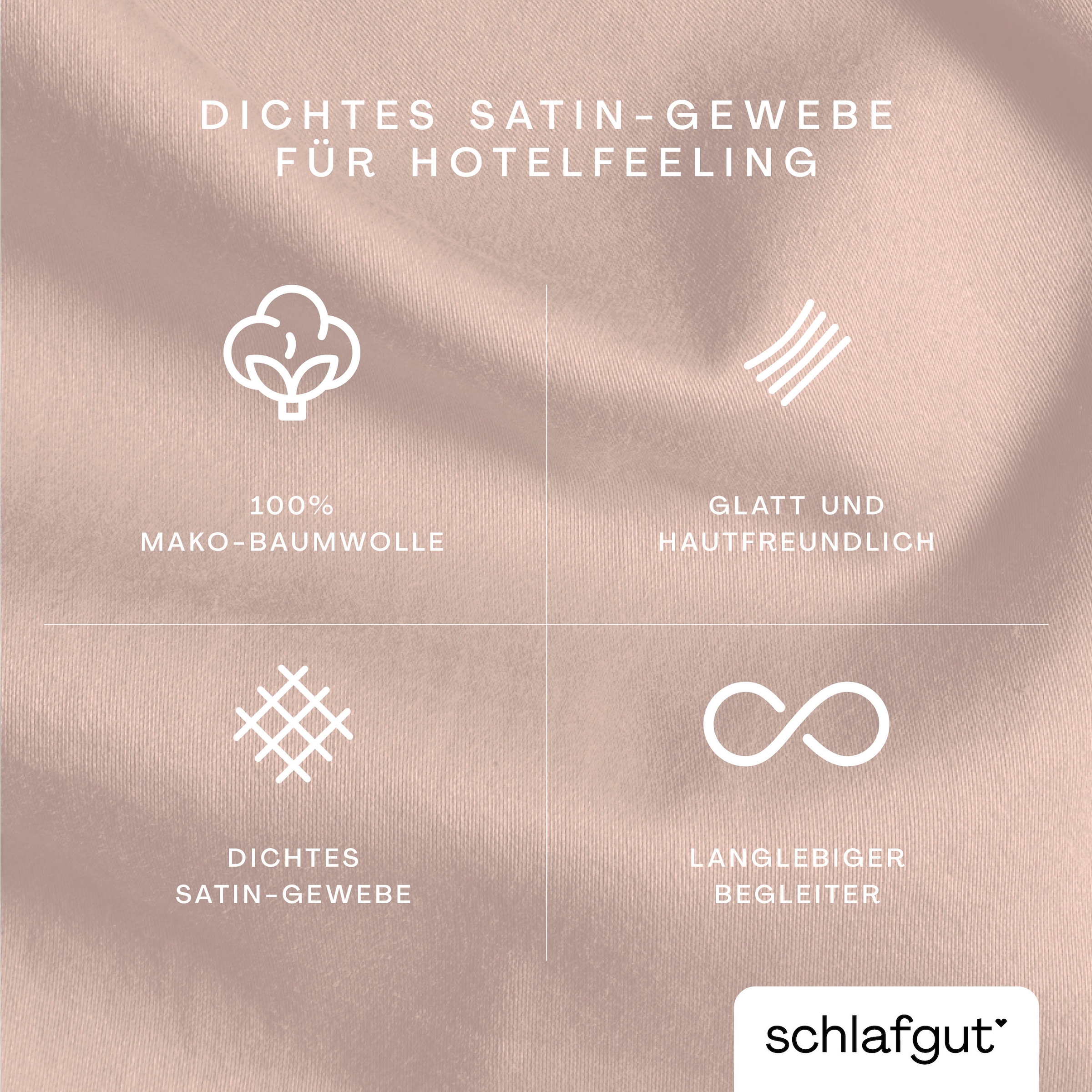 Schlafgut Bettbezug »Woven Satin« besonders dicht gewebt, Mix & Match: passender Kissenbezug erhältlich