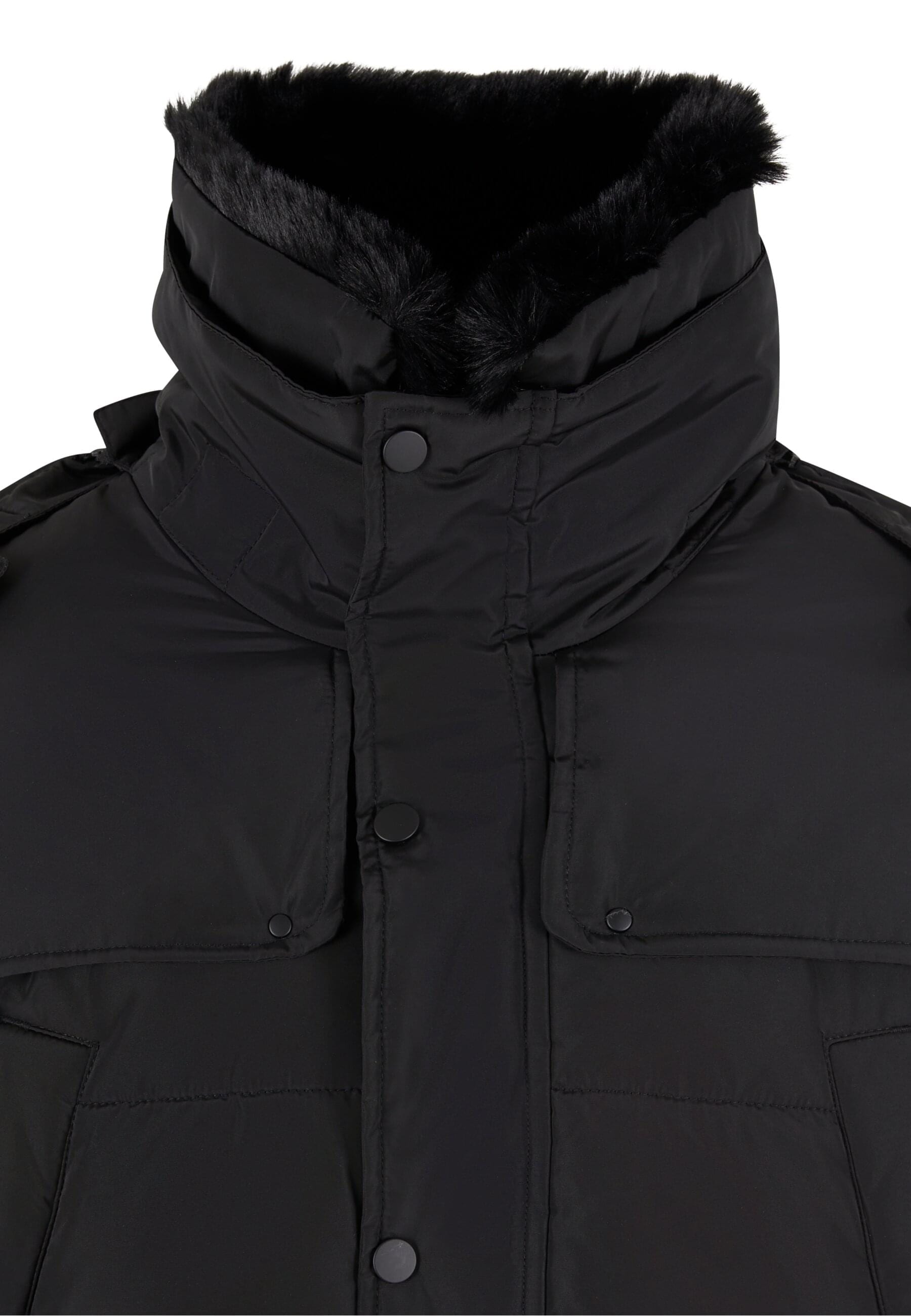 URBAN CLASSICS Winterjacke »Urban Classics Puffer Jacket With Detachable Fur Collar« 1 Stk. tlg. ohne Kapuze