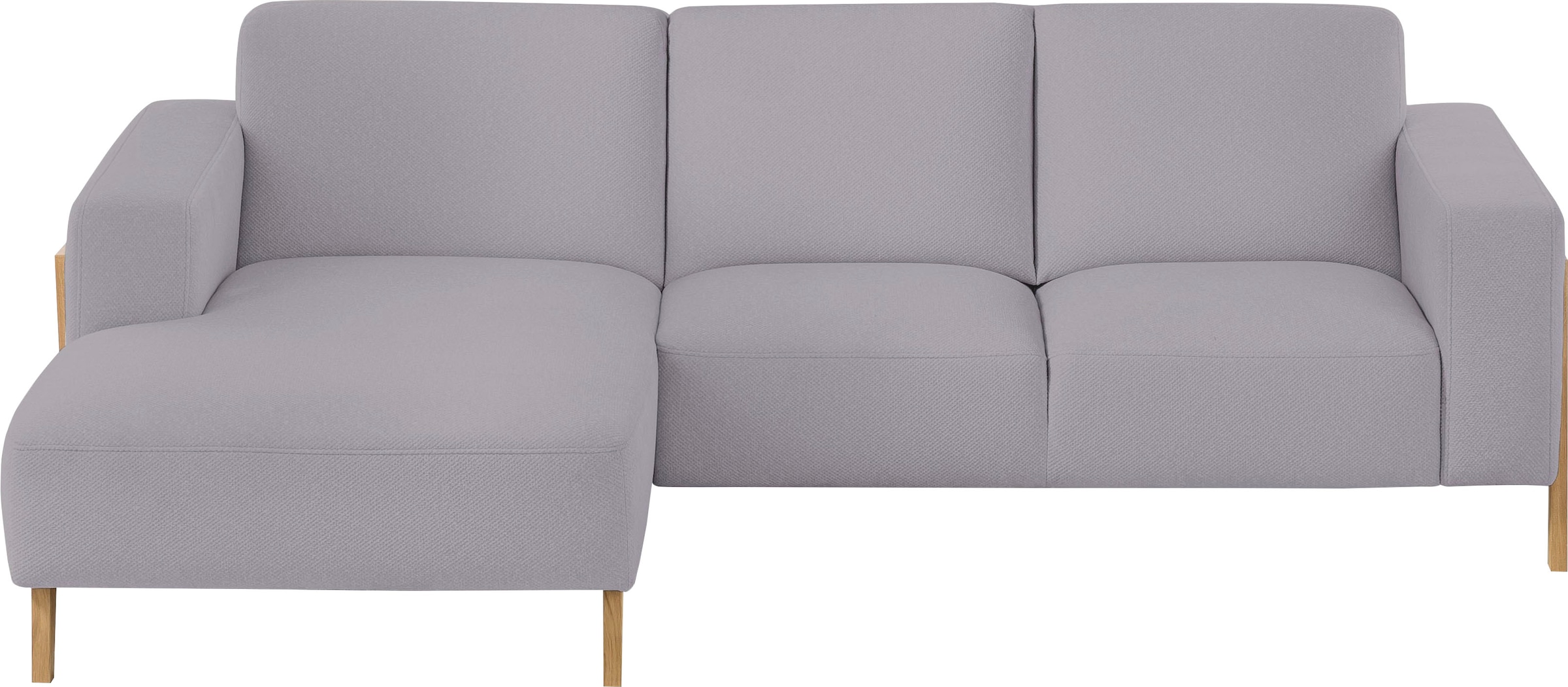 exxpo - sofa fashion Ecksofa »Starr, modern und klassisches Design, hochwertige Verarbeitung, bequem«, L-Form, wahlw. elektrische Sitztiefenverstellung, Massivholzfüße