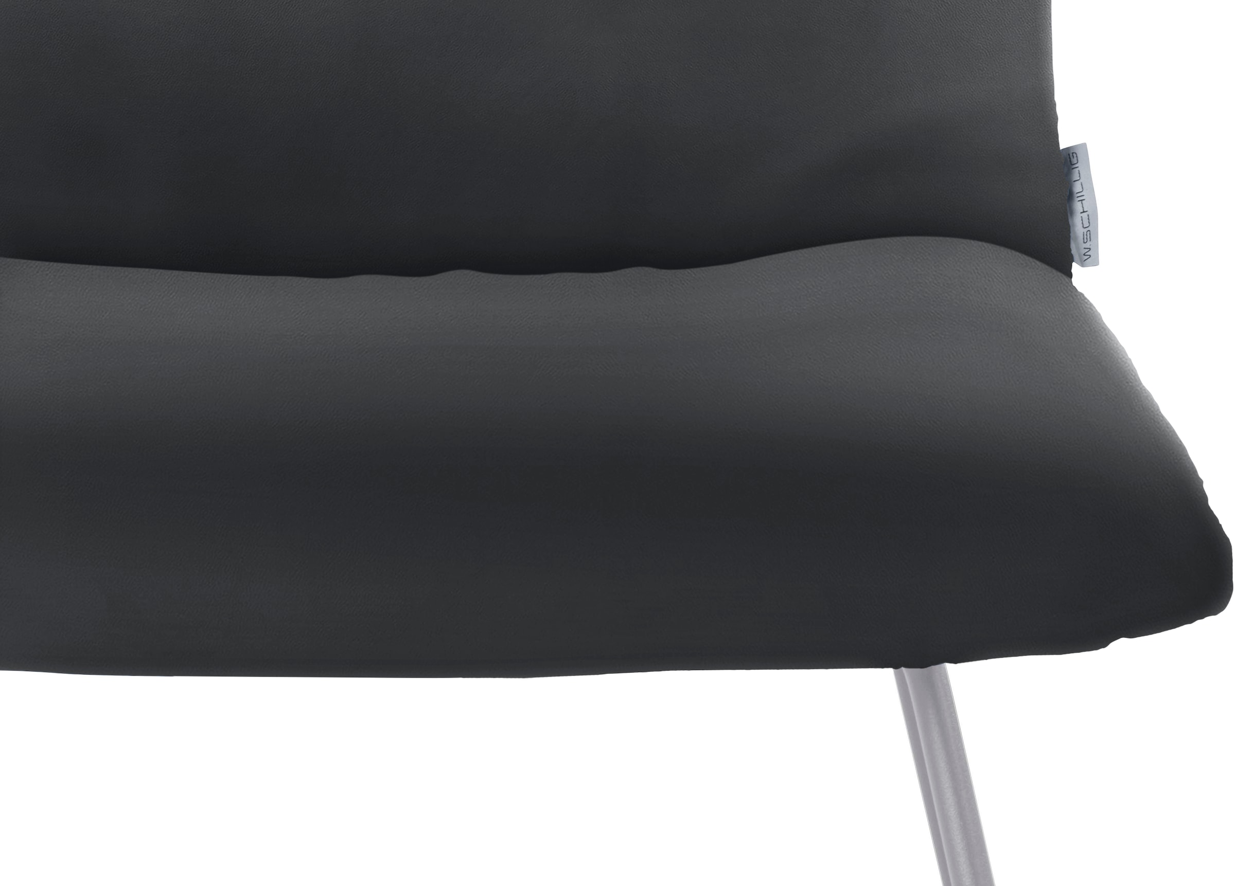 W.SCHILLIG Polsterstuhl »jakob«, Longlife Xtra-Leder Z59, mit Drahtrohrgestell in Silber matt