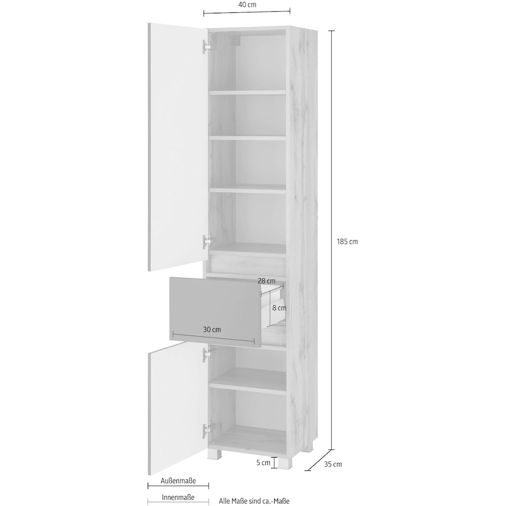 HELD MÖBEL Hochschrank »Lucca«