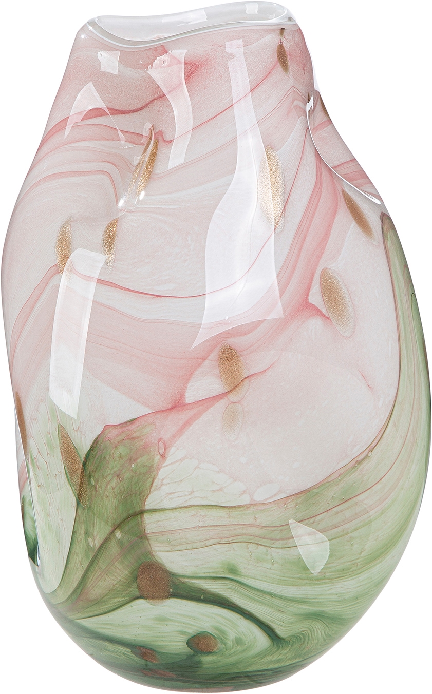 GILDE Tischvase »Vase Antanarivo rosa H. 28 cm« Dekovase, Glas, Antanarivo, Tischdekoration, Trenddeko, Designvase