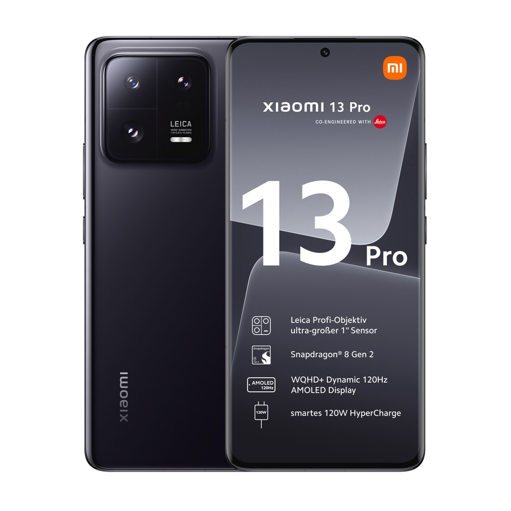 Xiaomi Smartphone »13 Pro 12GB+256GB«, Schwarz, 17,09 cm/6,73 Zoll, 256 GB Speicherplatz, 50 MP Kamera