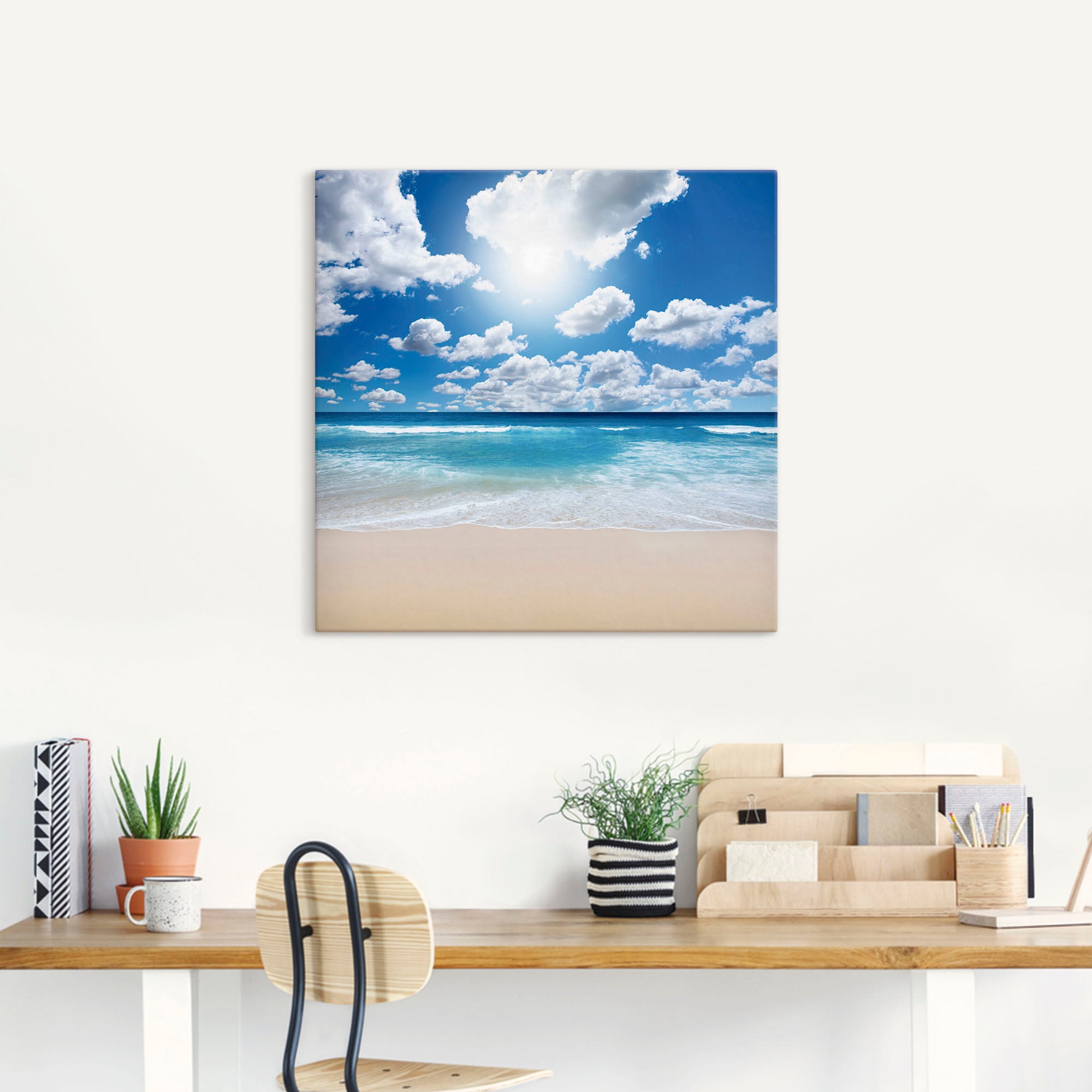 Artland Wandbild "Großartige Strandlandschaft", Strand, (1 St.), als Leinwa günstig online kaufen