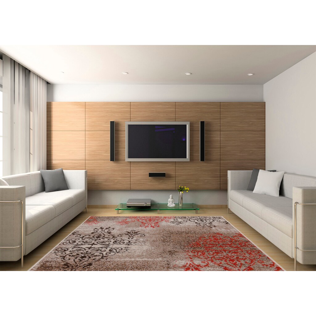 Living Line Teppich »Orient«, rechteckig, 7 mm Höhe, Kurzflor, Orient-Optik, ideal im Wohnzimmer & Schlafzimmer
