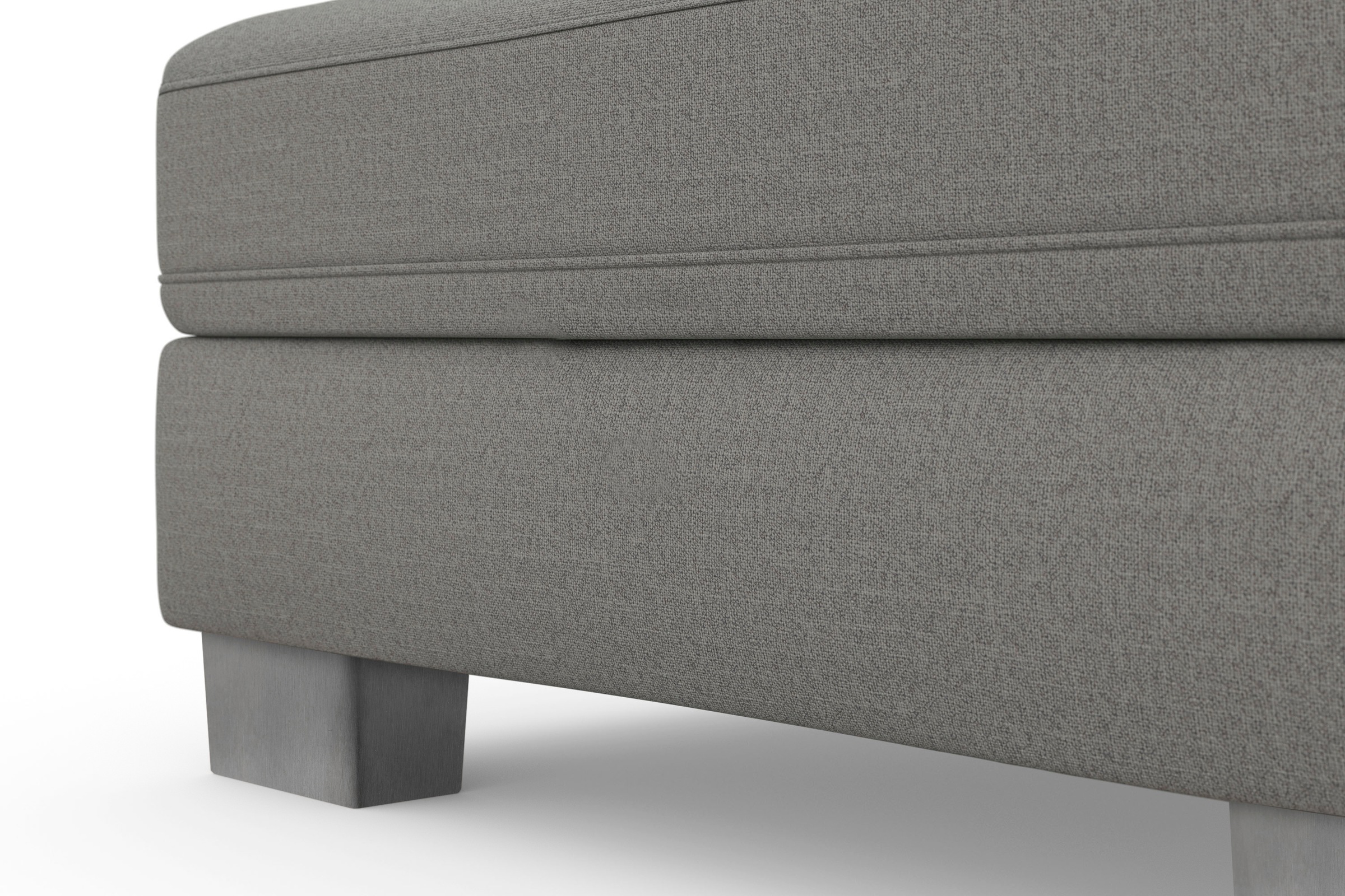 sit&more Wohnlandschaft »Dundee U-Form« mit Federkern und Edelstahlfüßen, wahlweise mit Kopfteilverstellung