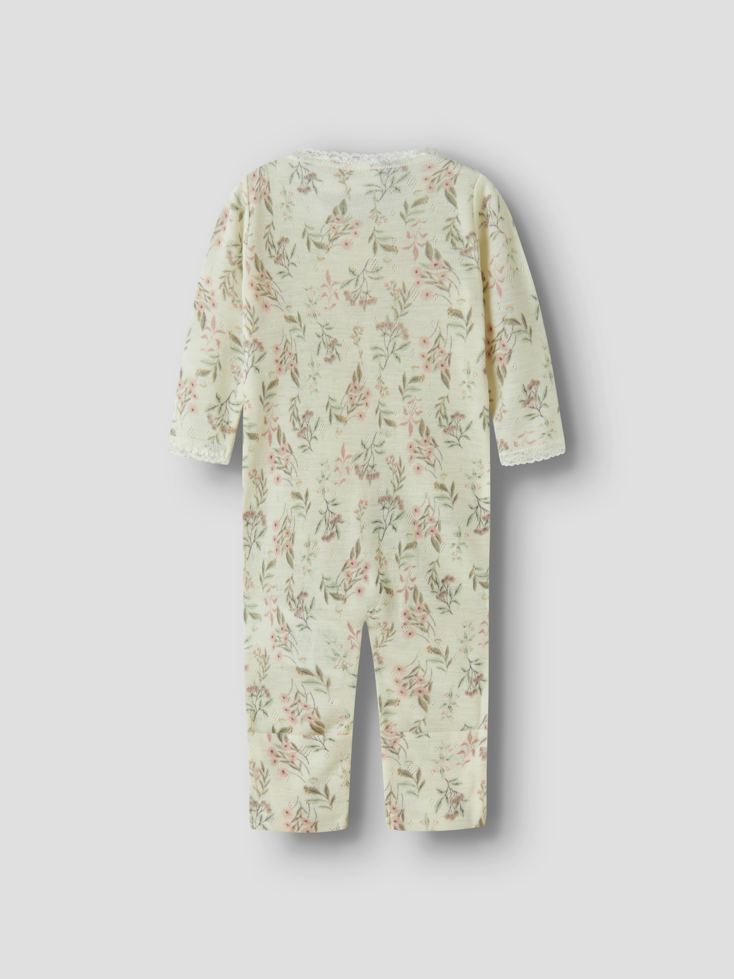 Name It Schlafanzug »NBFWANG WOOL NEEDLE NIGHTSUIT NOOS« für Babys, aus Wolle in Strickqualität, Regular Fit