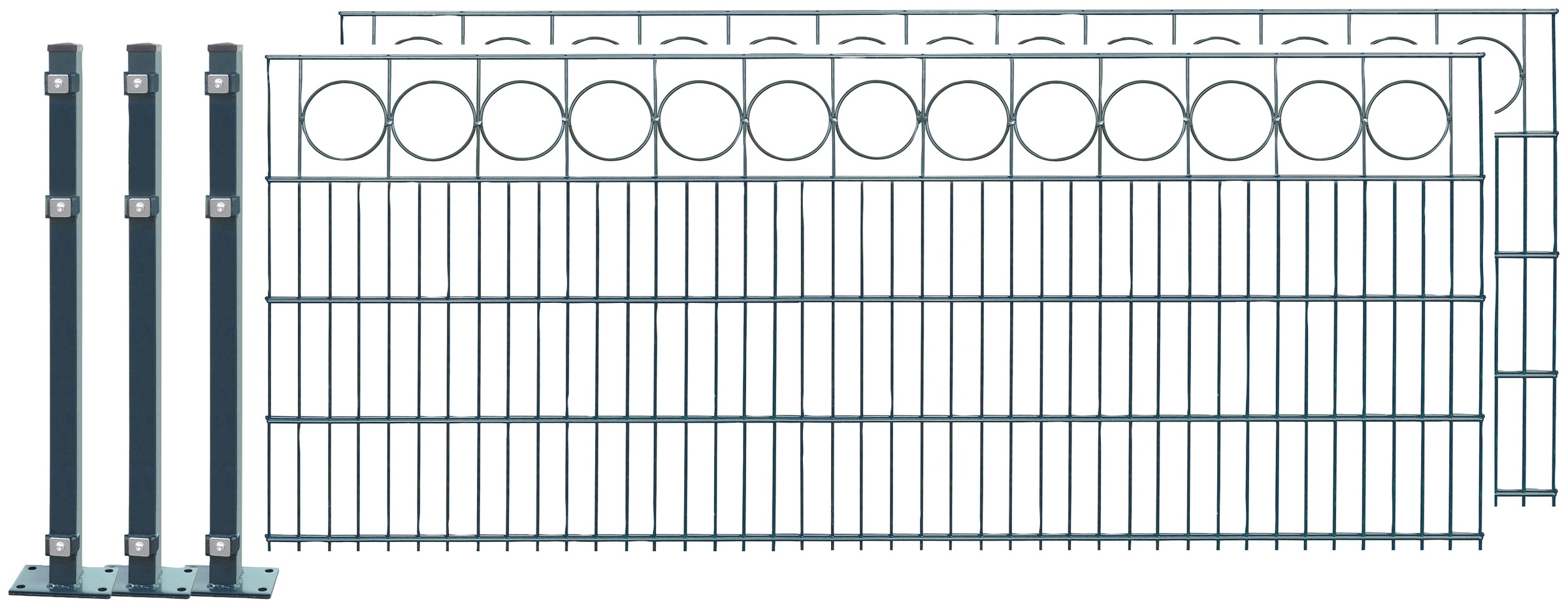 Arvotec Doppelstabmattenzaun »883 - 1352«, (Set), 89 cm hoch, 2 Matten für 4 m, 3 Pfosten kaufen