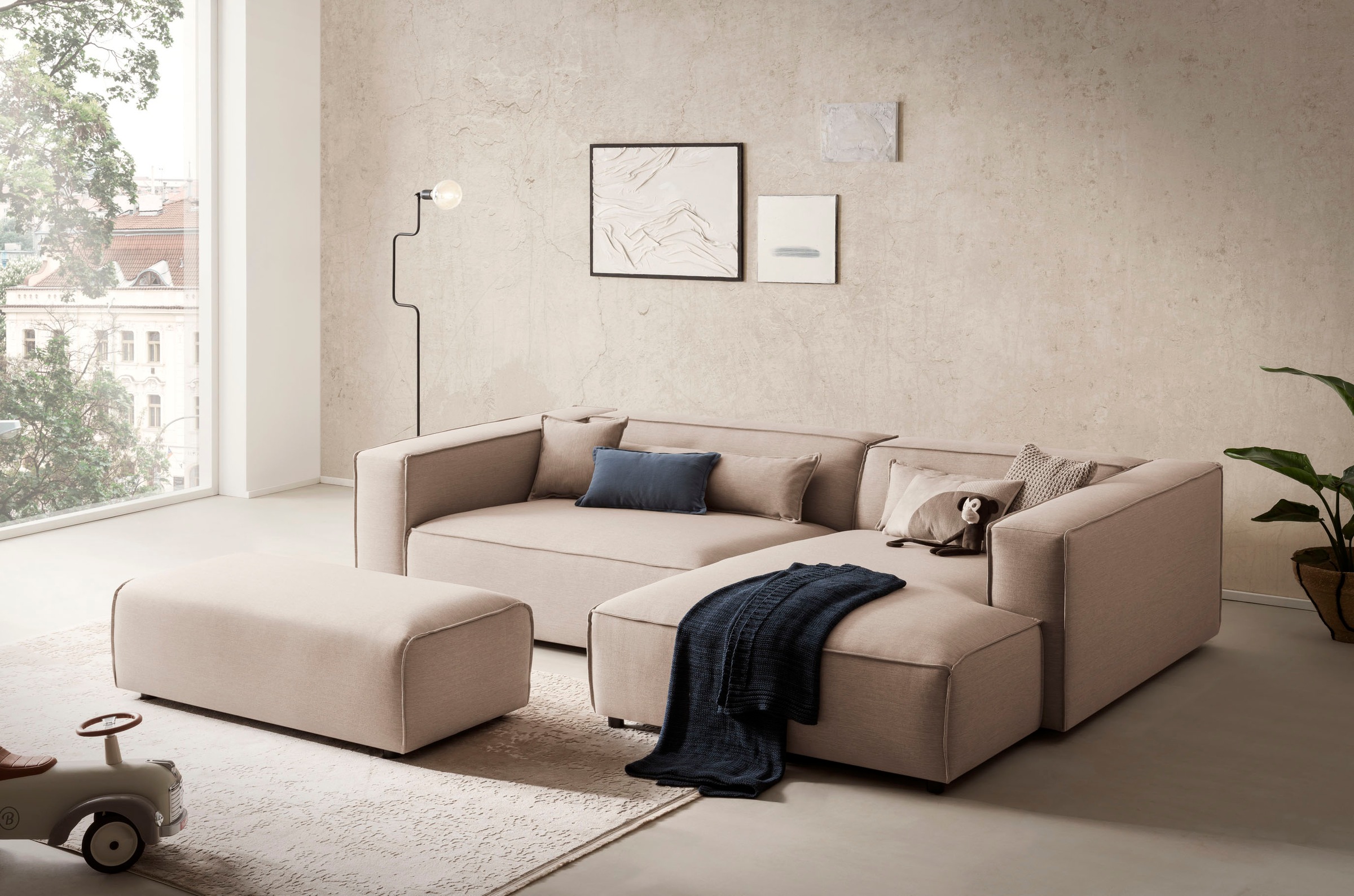 LeGer Home by Lena Gercke Ecksofa »PIARA XXL, L-Form, Schlaffunktion, Cord, günstig online kaufen