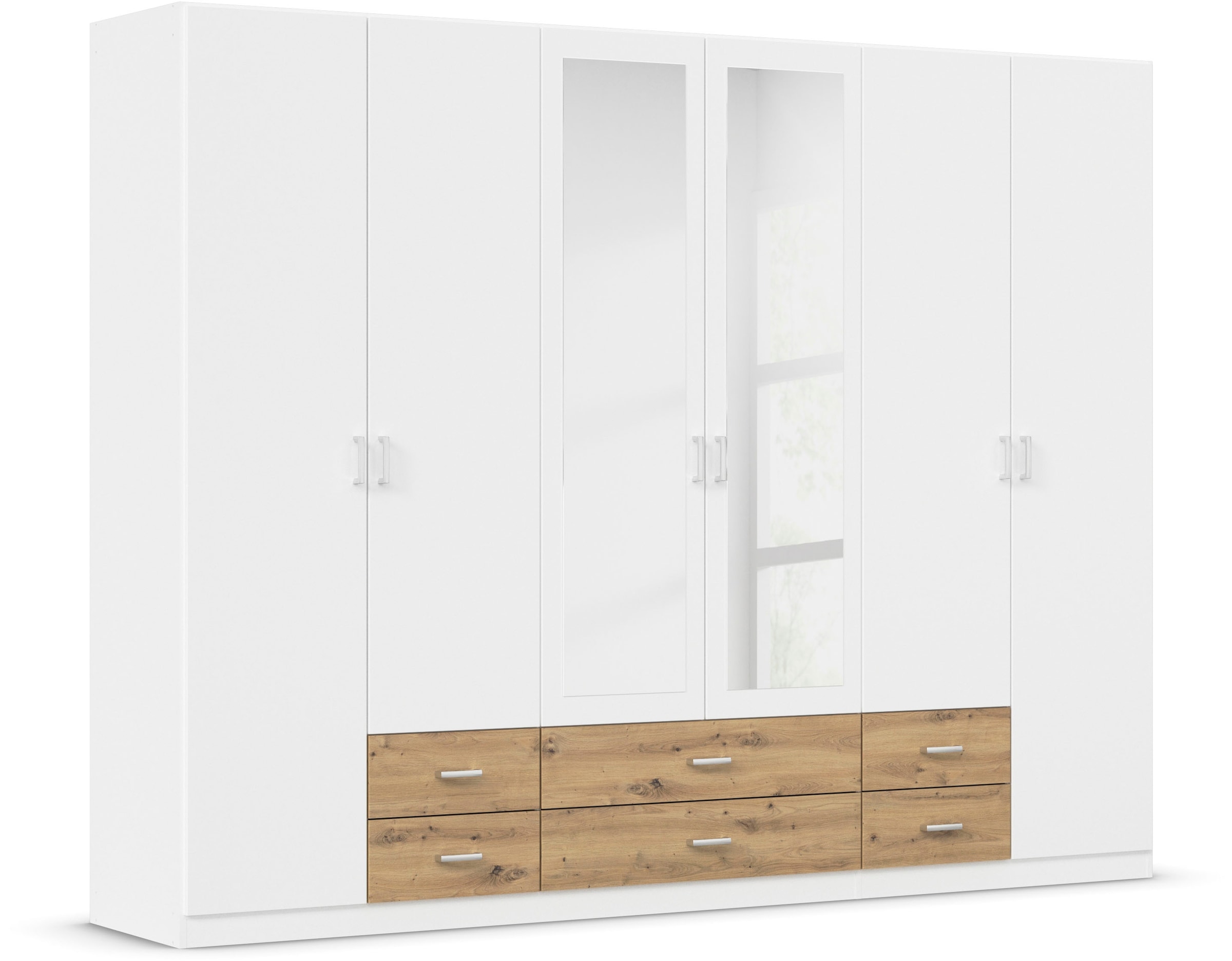 rauch Kleiderschrank »Schrank Garderobe Wäscheschrank GAMMA in 3 Breiten«, viel Stauraum mit 6 Schubladen, mit Spiegel TOPSELLER MADE IN GERMANY
