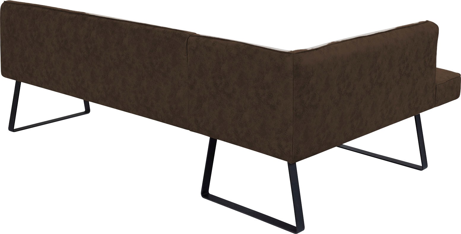 exxpo - sofa fashion Eckbank »Americano«, mit Keder und Metallfüßen, Bezug in verschiedenen Qualitäten