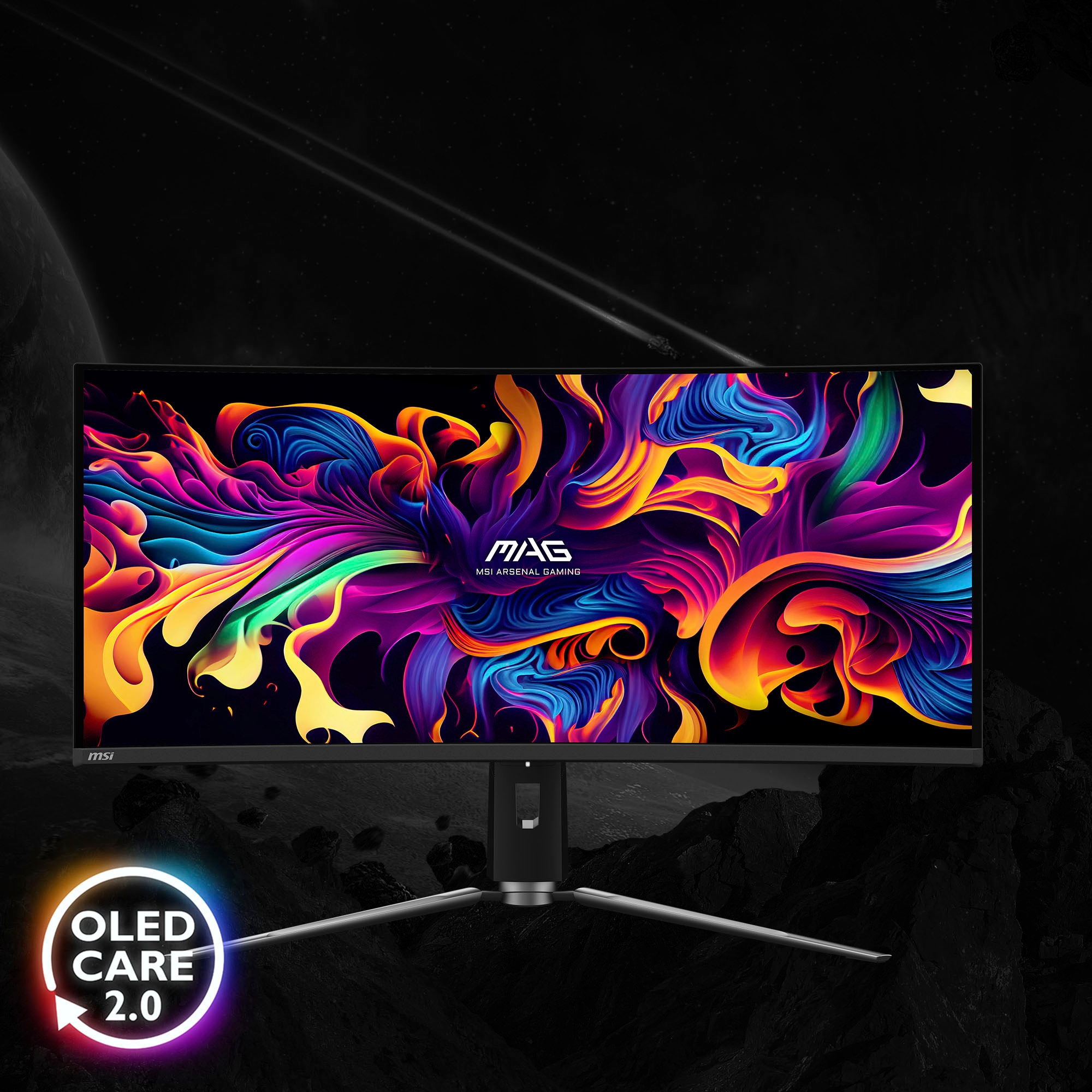 MSI Curved-Gaming-Monitor »MAG 341CQP QD-OLED«, 87 cm/34 Zoll, 3440 x 1440 px, UWQHD, 0,03 ms Reaktionszeit, 175 Hz