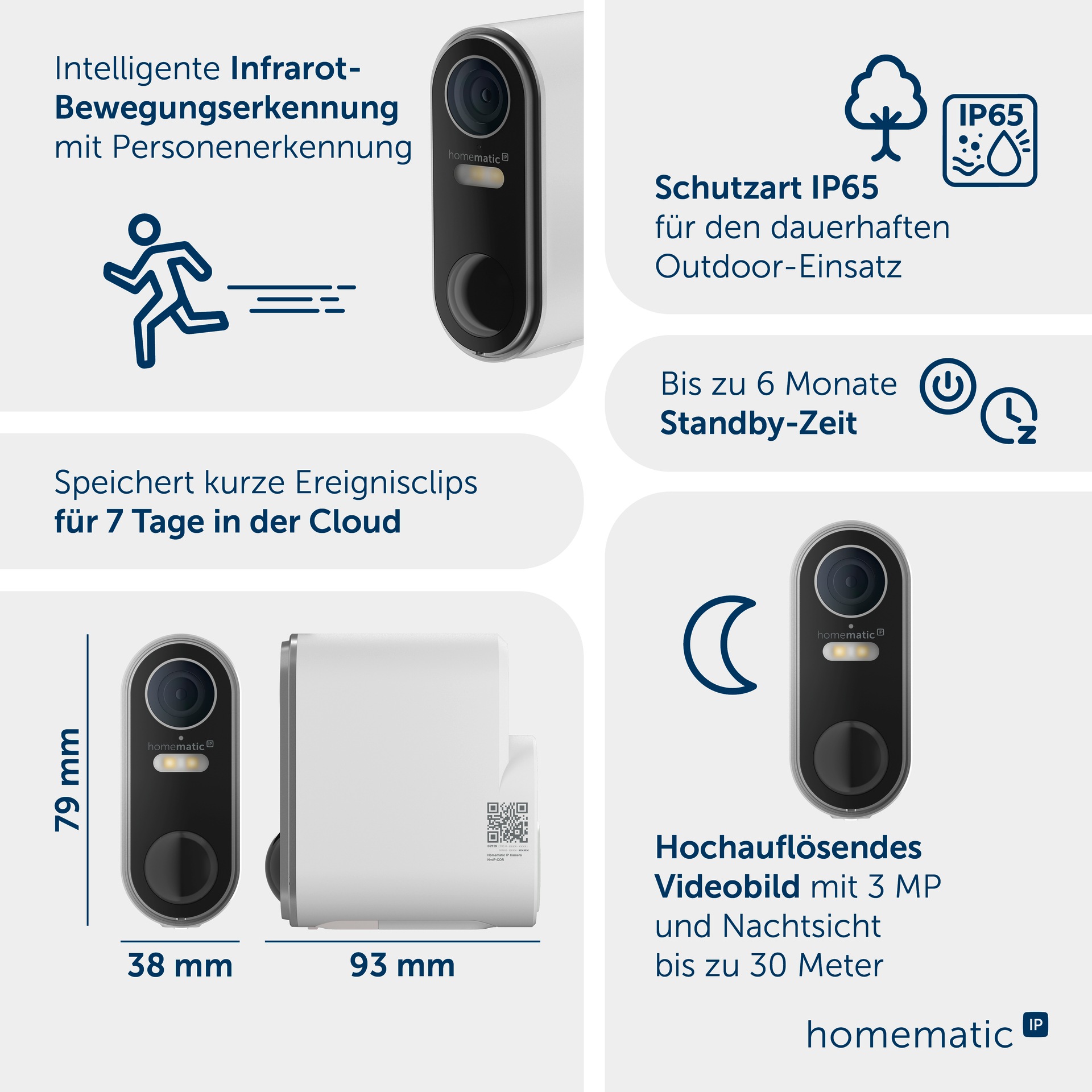 Homematic IP Überwachungskamera »Akku-Außenkamera« Außenbereich