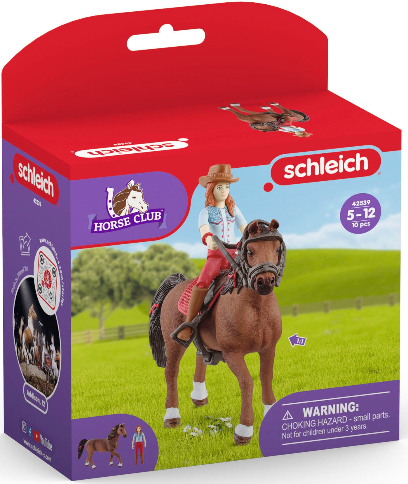 Schleich® Spielfigur »HORSE CLUB, Hannah und Cayenne (42539)«