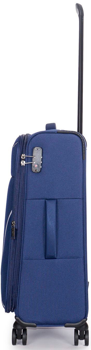 Stratic Weichgepäck-Trolley »Strong M, navy«, 4 Rollen, Reisekoffer Reisegepäck Aufgabegepäck TSA-Zahlenschloss