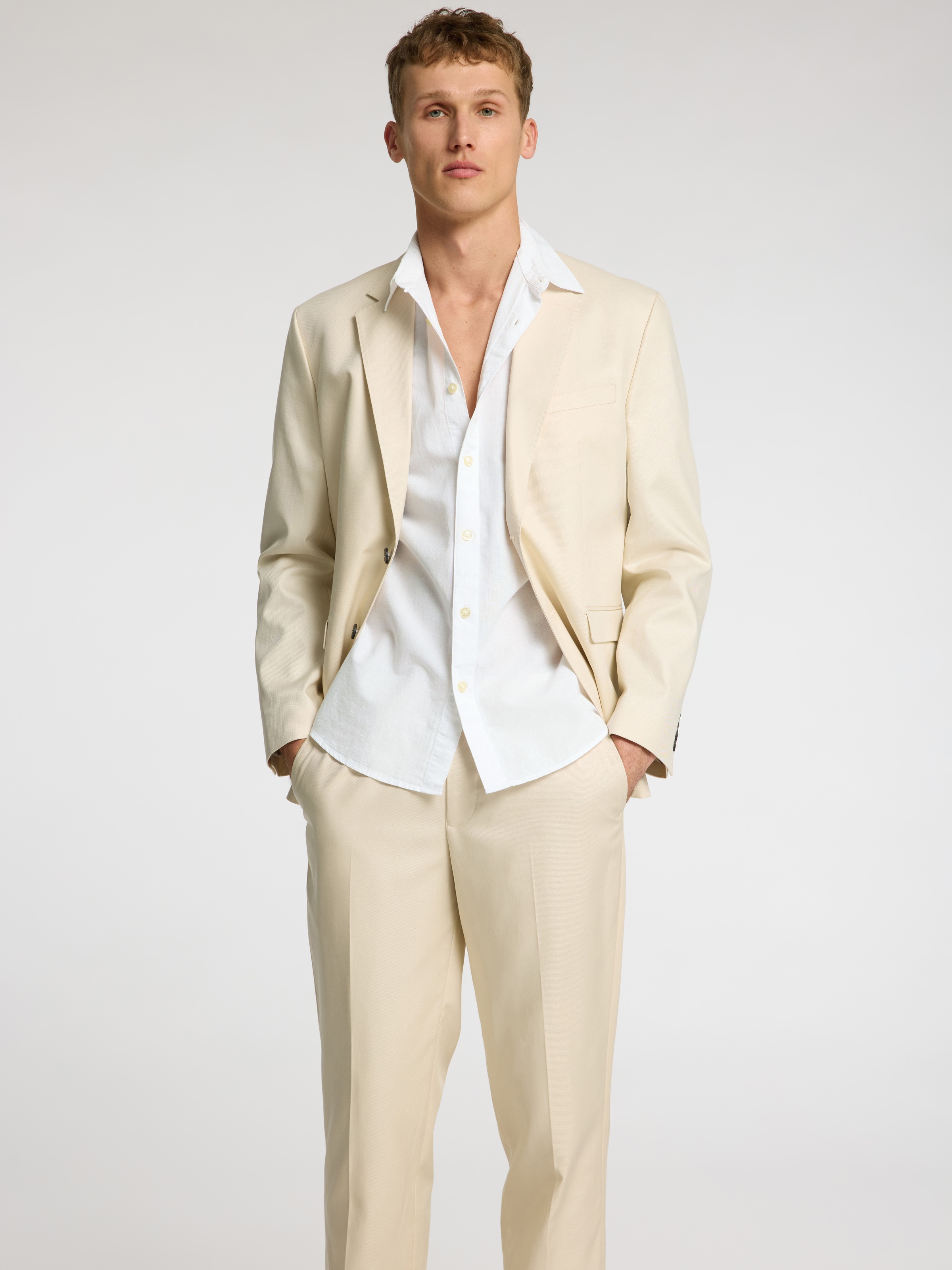 SELECTED HOMME Kurzarmhemd »SLHREG-SUN SHIRT SS NOOS«, mit Leinen