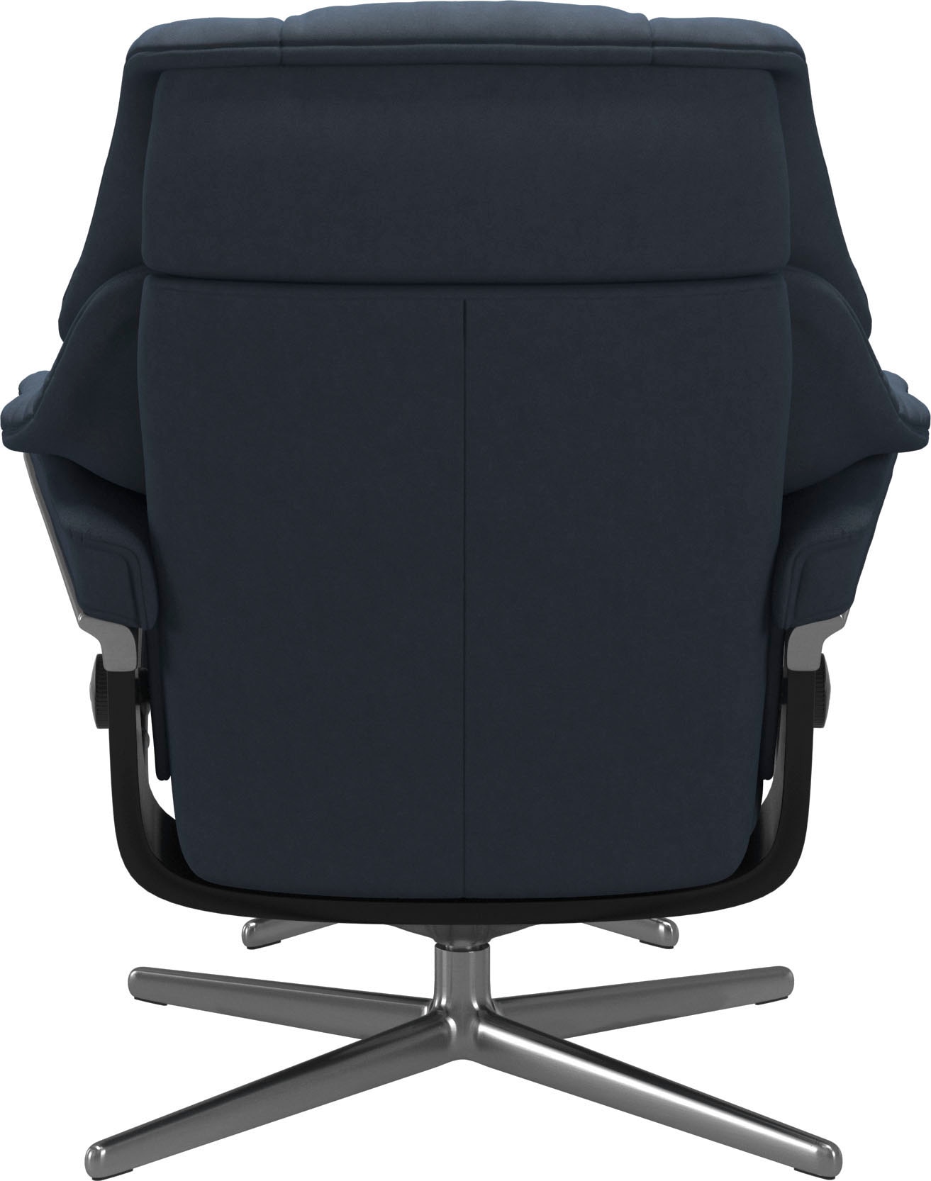 Stressless® Relaxsessel »Reno«, (Set, Relaxsessel mit Hocker), mit Hocker, mit Cross Base, Größe S, M & L, Holzakzent Schwarz
