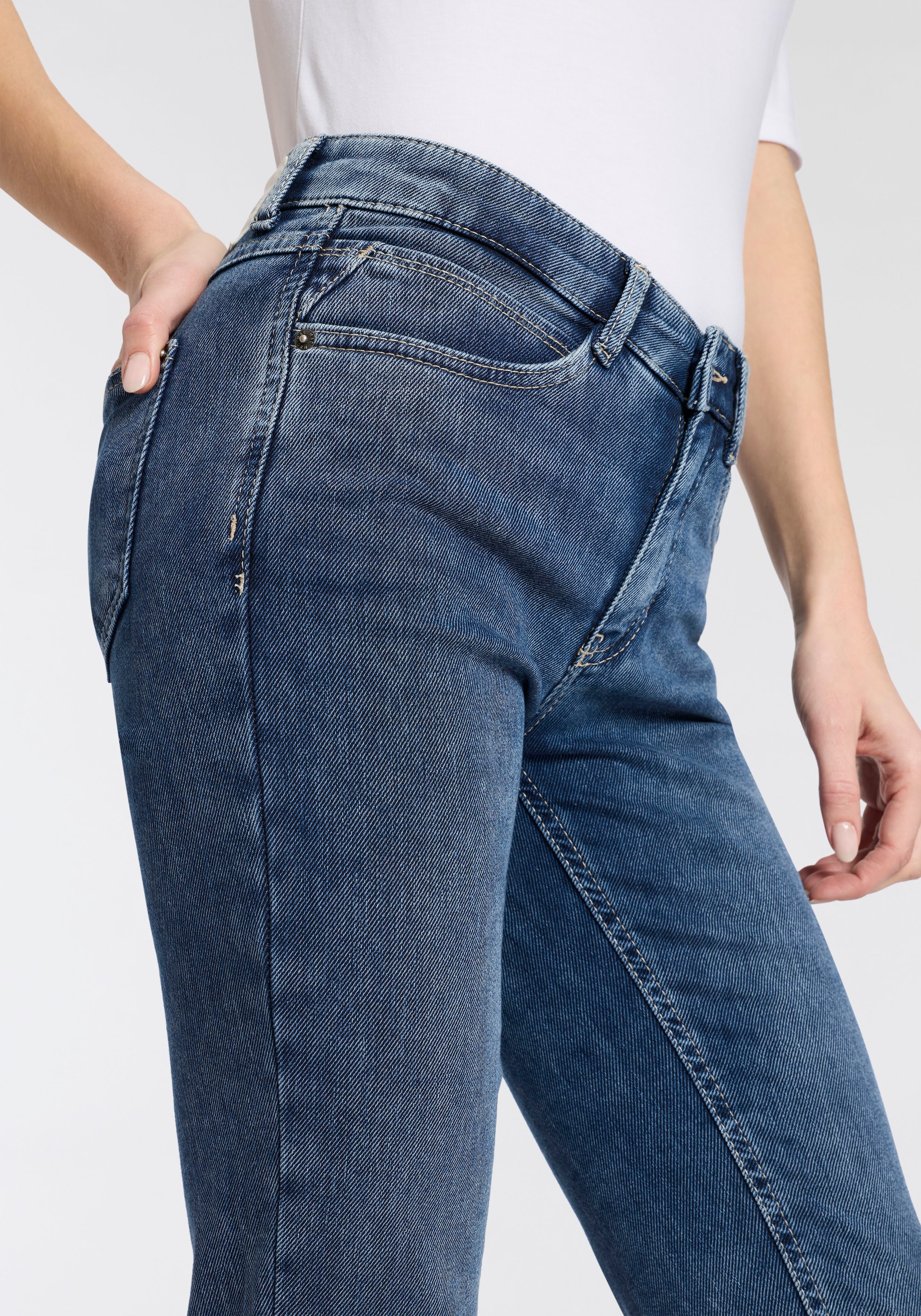 MAC Bootcut-Jeans »ANGELA« mit Stretch-Komfort, Slim-Fit