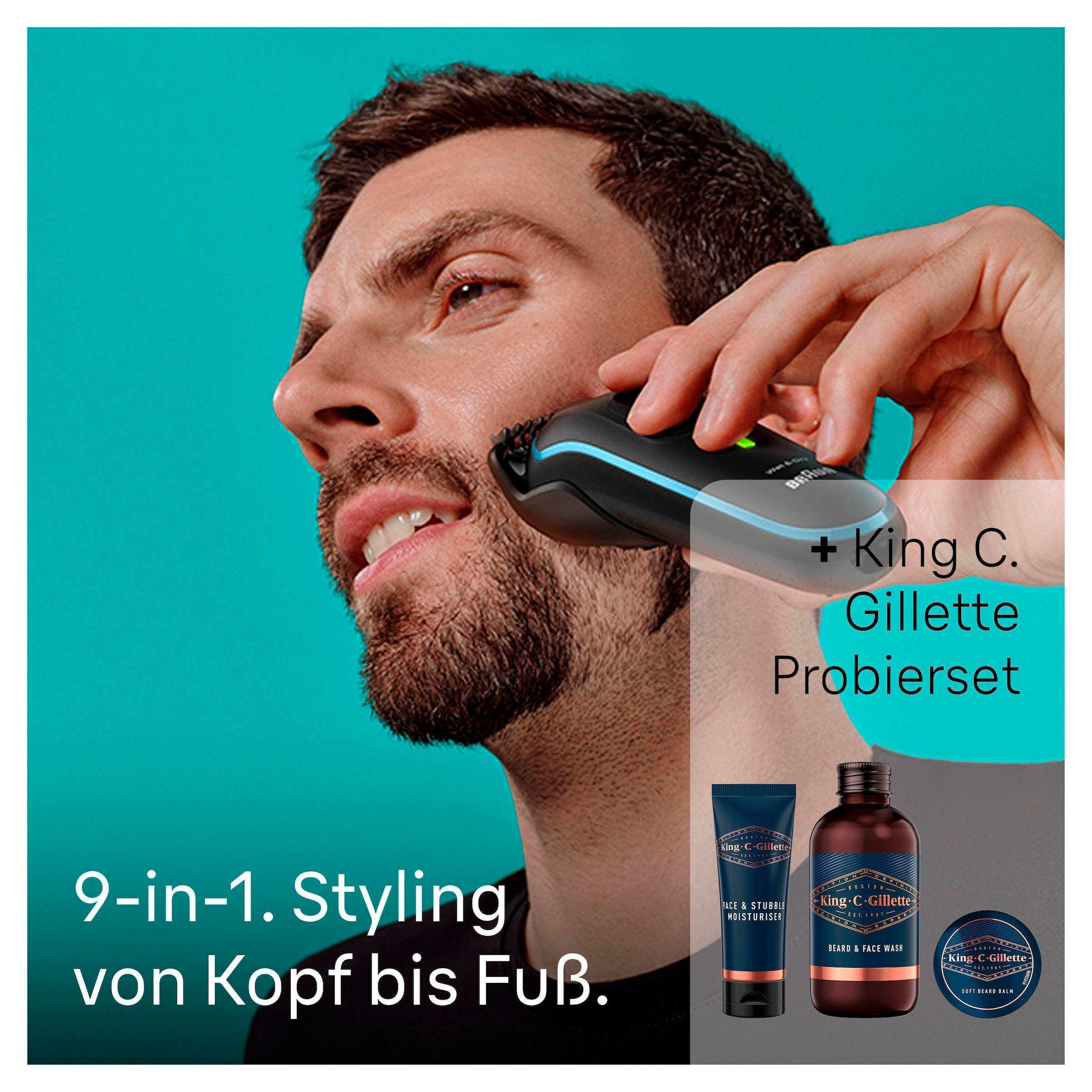 Braun Haarschneider »All-In-One Styling Set MGK5411«, King C. Gillette Probierset, Wet&Dry