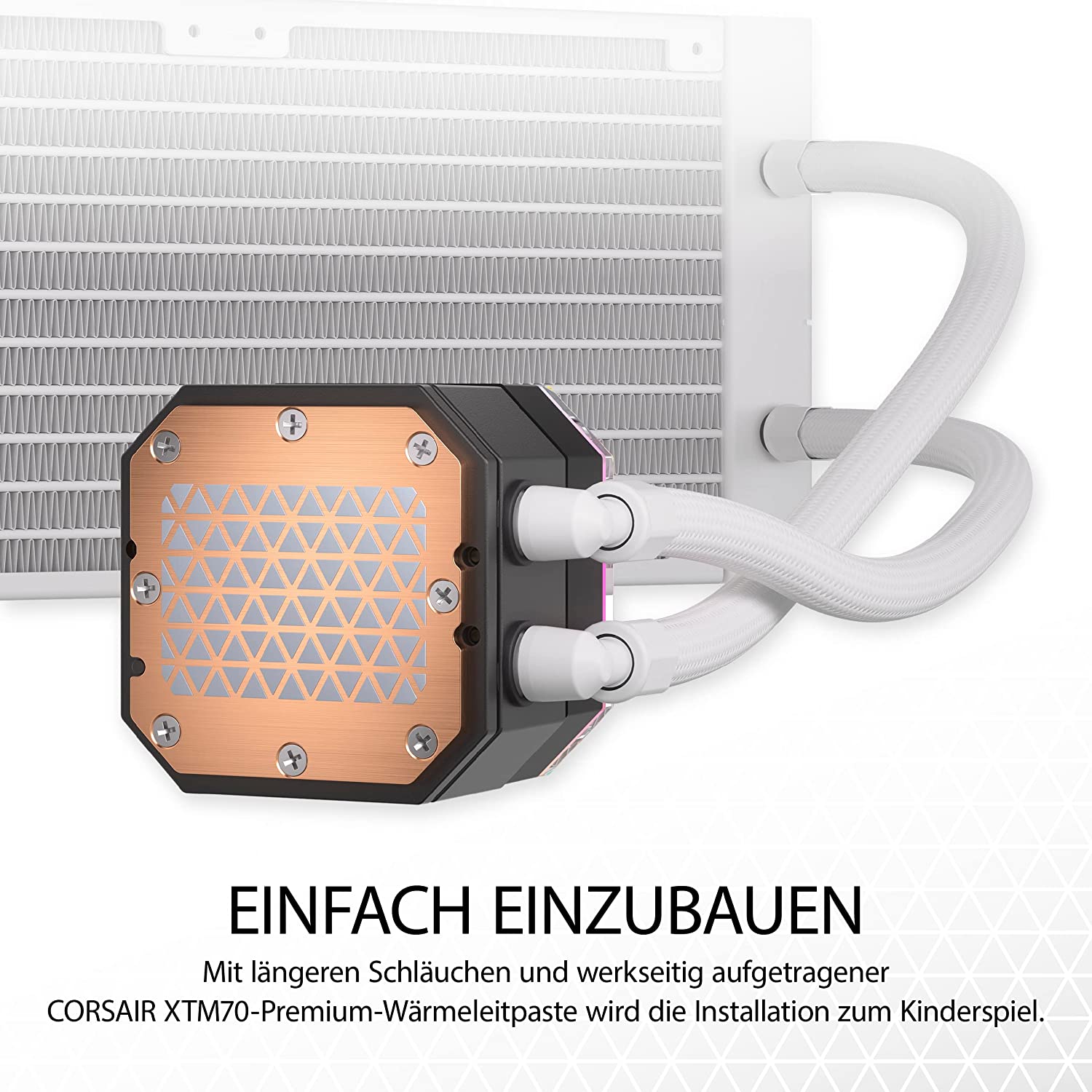Corsair CPU Kühler »iCUE H150i ELITE CAPELLIX XT White, Liquid CPU Cooler«, (1 St.), RGB Beleuchtung, iCUE