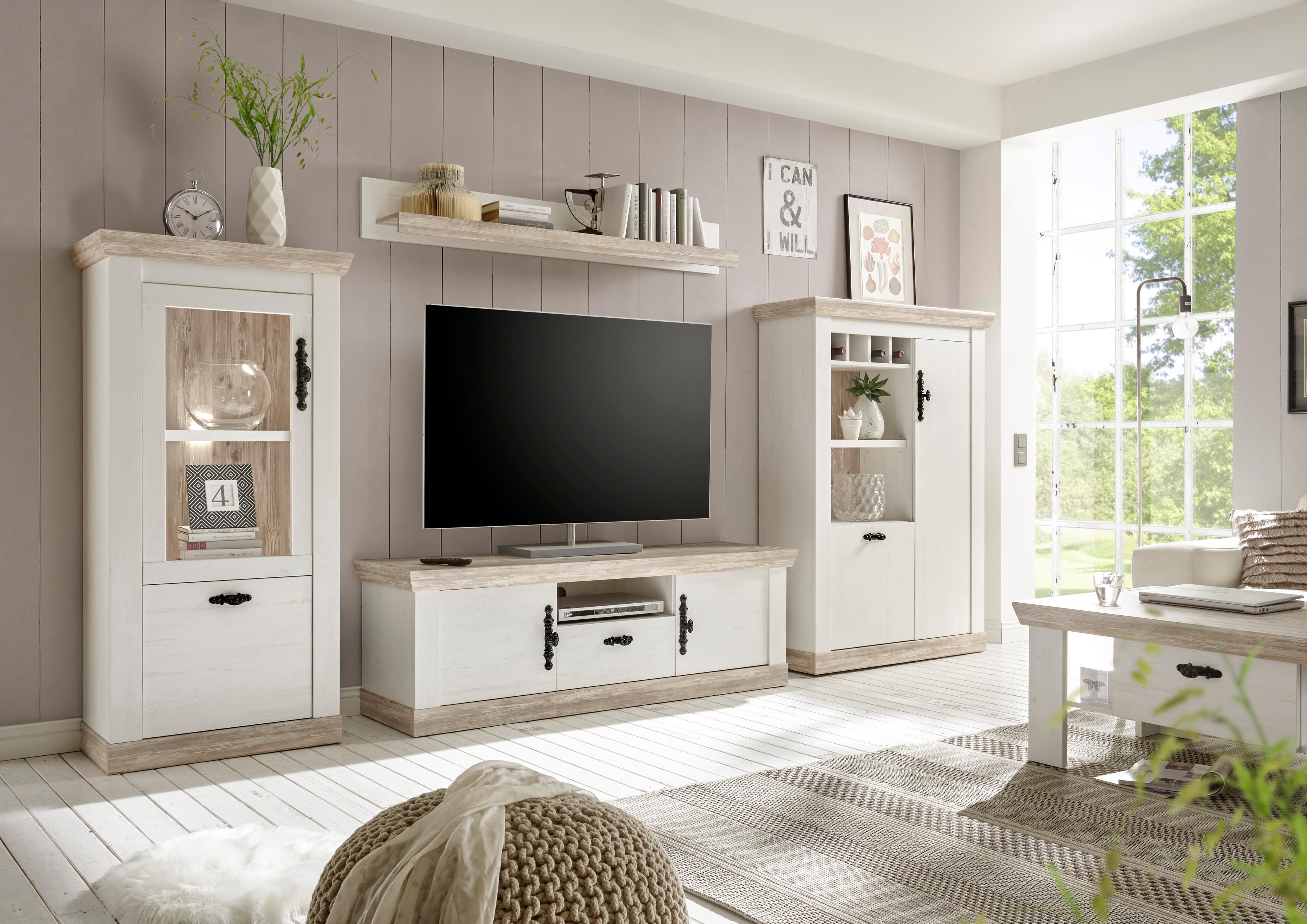 Home affaire Vitrine »Florenz« im romantischen Landhaus-Look, Höhe 146 cm günstig online kaufen