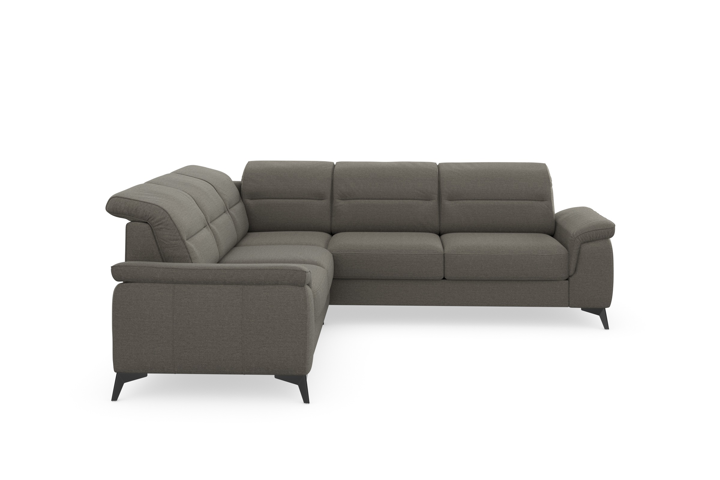 sit&more Ecksofa »Sinatra L-Form«, optinal mit Kopfteilverstellung und Armteilfunktion, Metallfüße