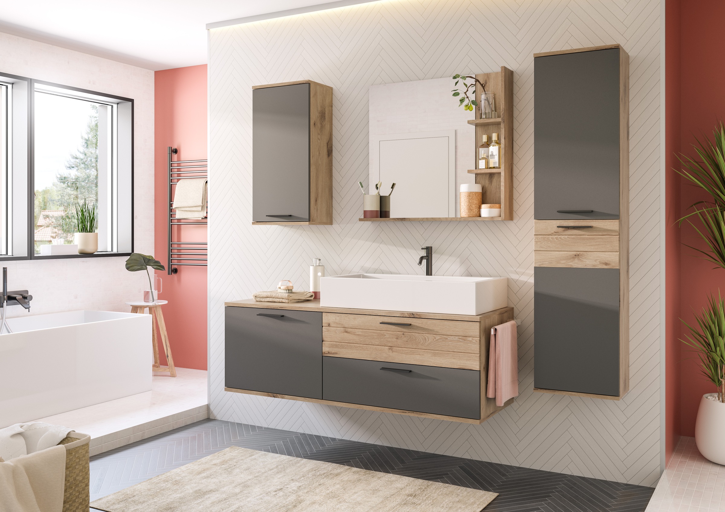 INOSIGN Hängeschrank »Riga, Breite 37cm, 1 Tür (Türanschlag wechselbar), 1 Einlegeböden«, Badmöbel, Badschrank, Schrank, Wandschrank, Bad, Badezimmer