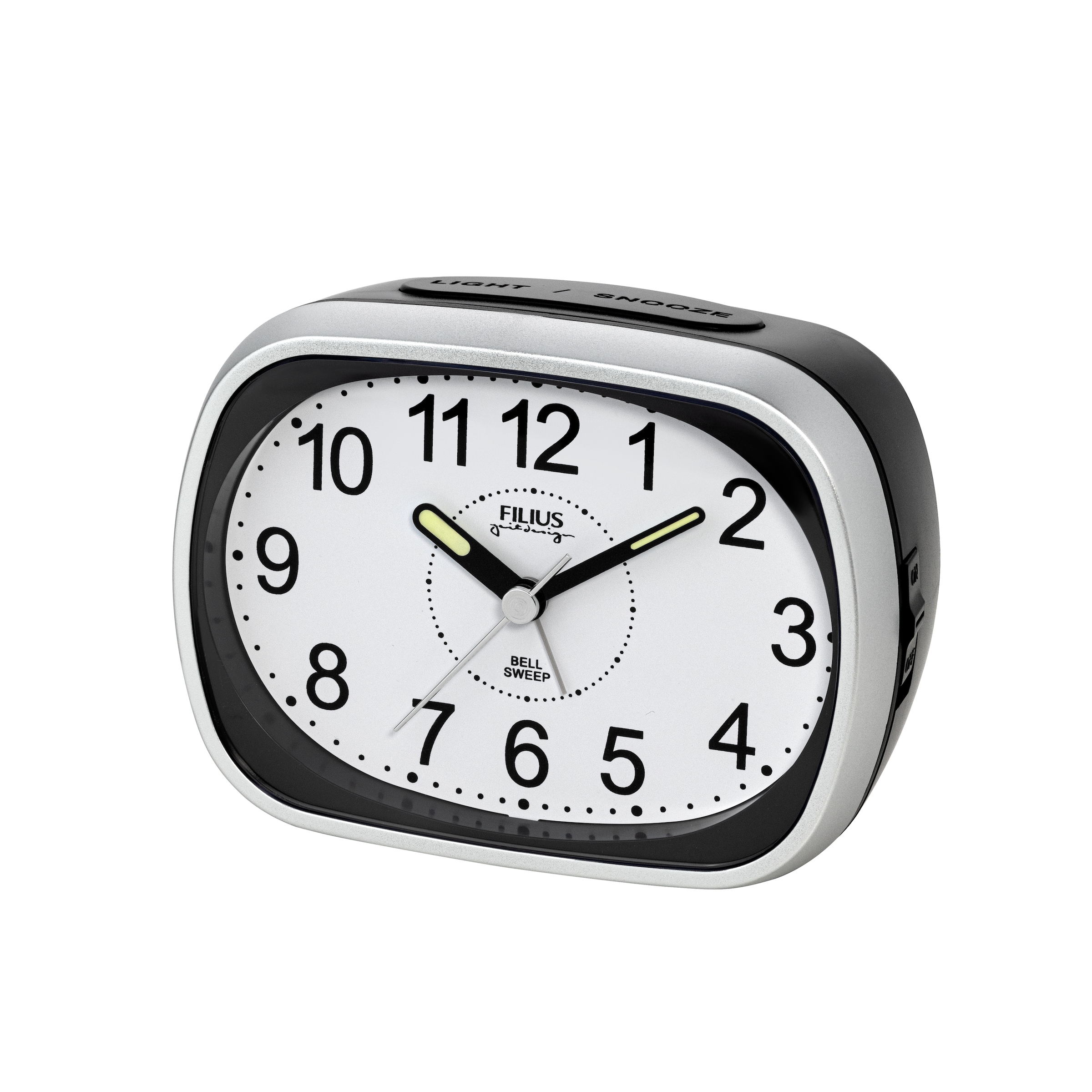 FILIUS zeitdesign Quarzwecker Schlafzimmer, Leuchtzeiger, schleichende Seku günstig online kaufen