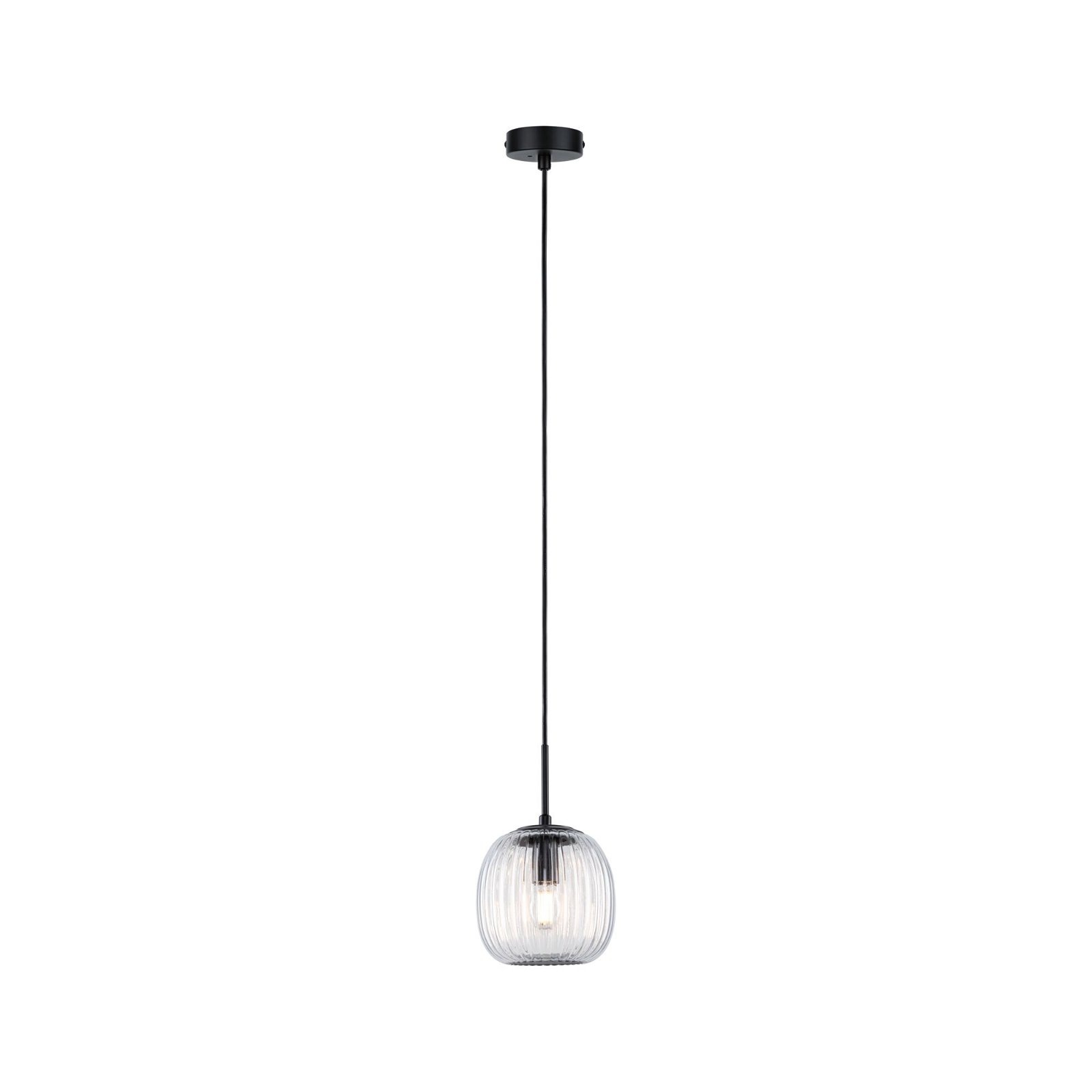 Paulmann Pendelleuchte »Ruya E14 max. 20W Glas, Schwarz matt«, 1 flammig, L günstig online kaufen
