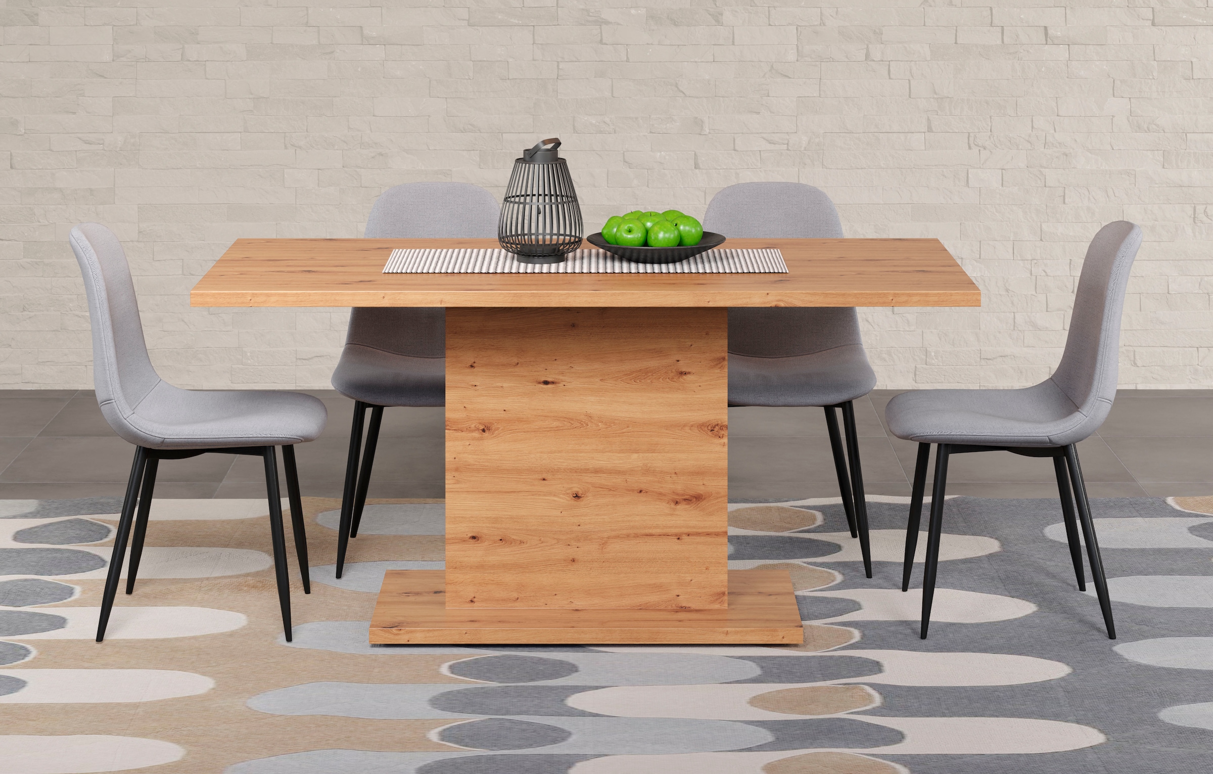 Home affaire Esstisch »Ambres« Säulen-Esstisch - (B/T/H) 160/80/76 cm günstig online kaufen