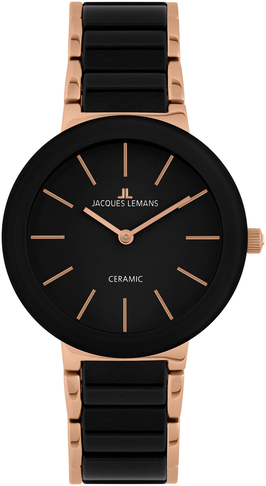 Jacques Lemans Keramikuhr »Monaco«, Armbanduhr, Herrenuhr, Damenuhr, bis 10 bar wasserdicht, analog