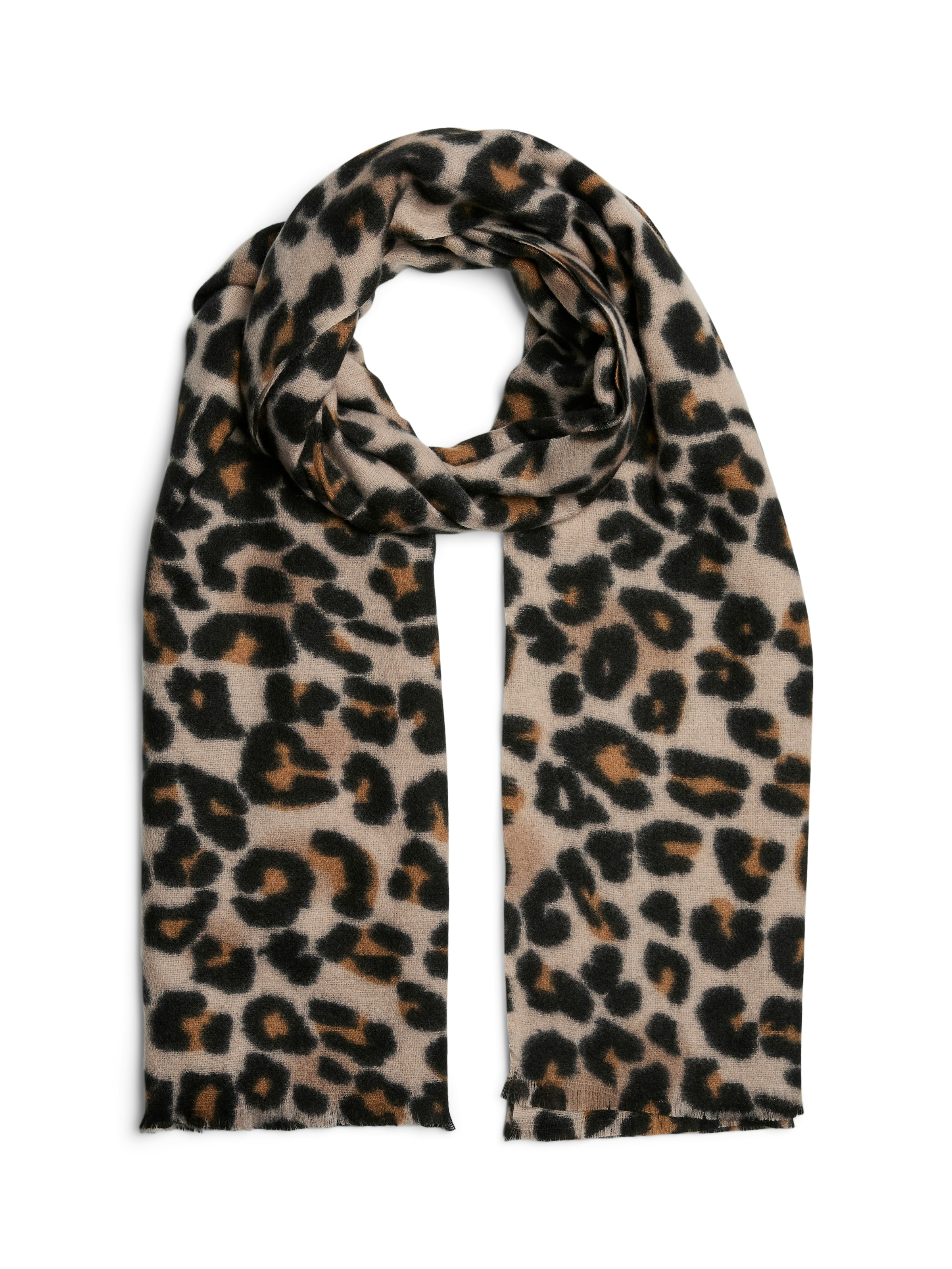 PIECES Schal »PCJORNA LONG SCARF NOOS BC« Black AOP:LEO