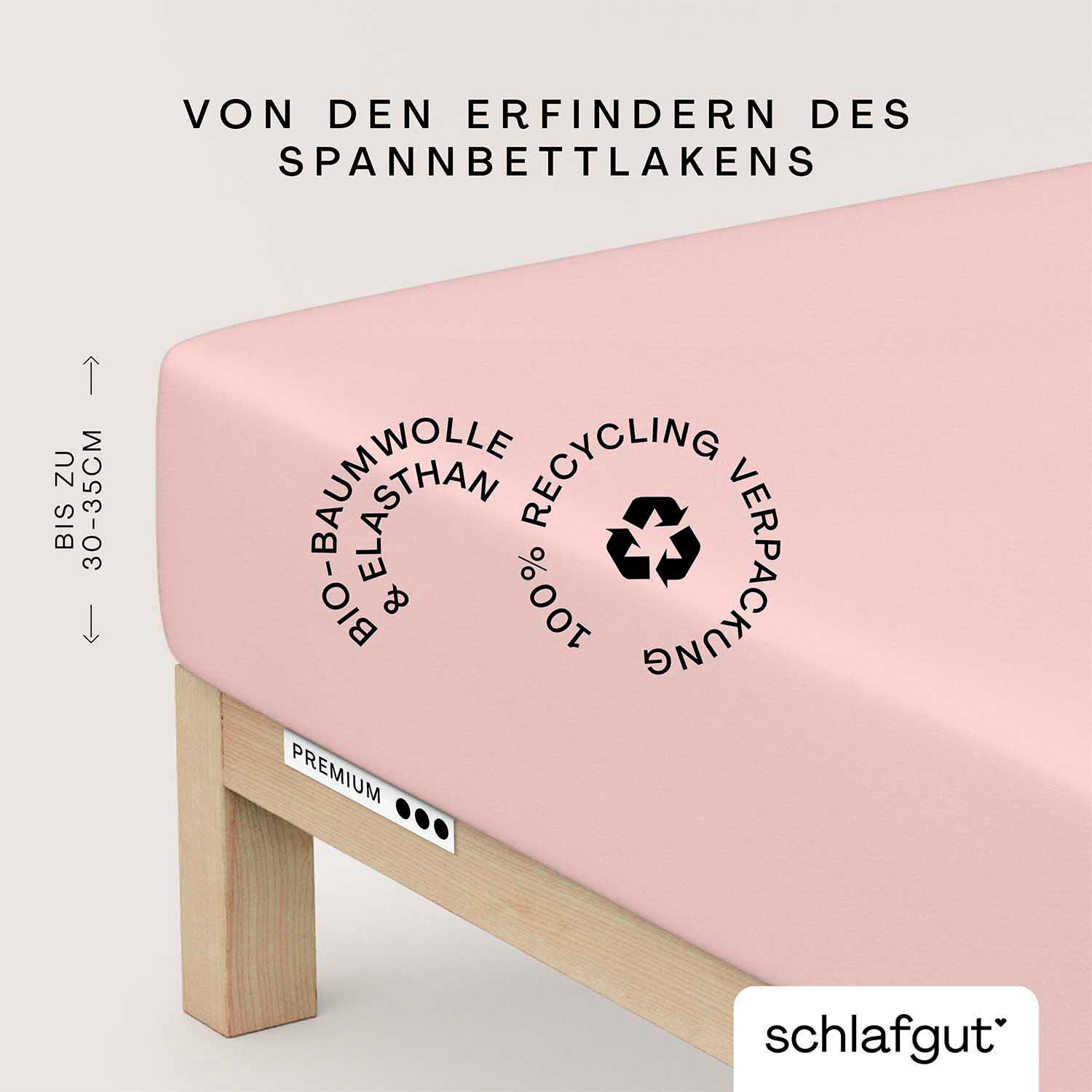 Schlafgut Spannbettlaken »Premium«, Zero Waste Verpackung, PREMIUM Qualität günstig online kaufen