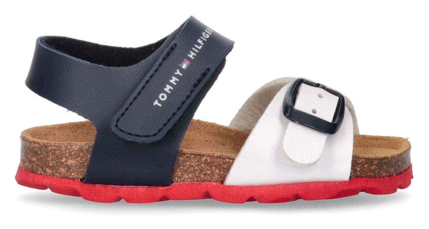 Tommy Hilfiger Sandale »SANDAL WHITE/BLUE«, mit Tieffußbett kaufen