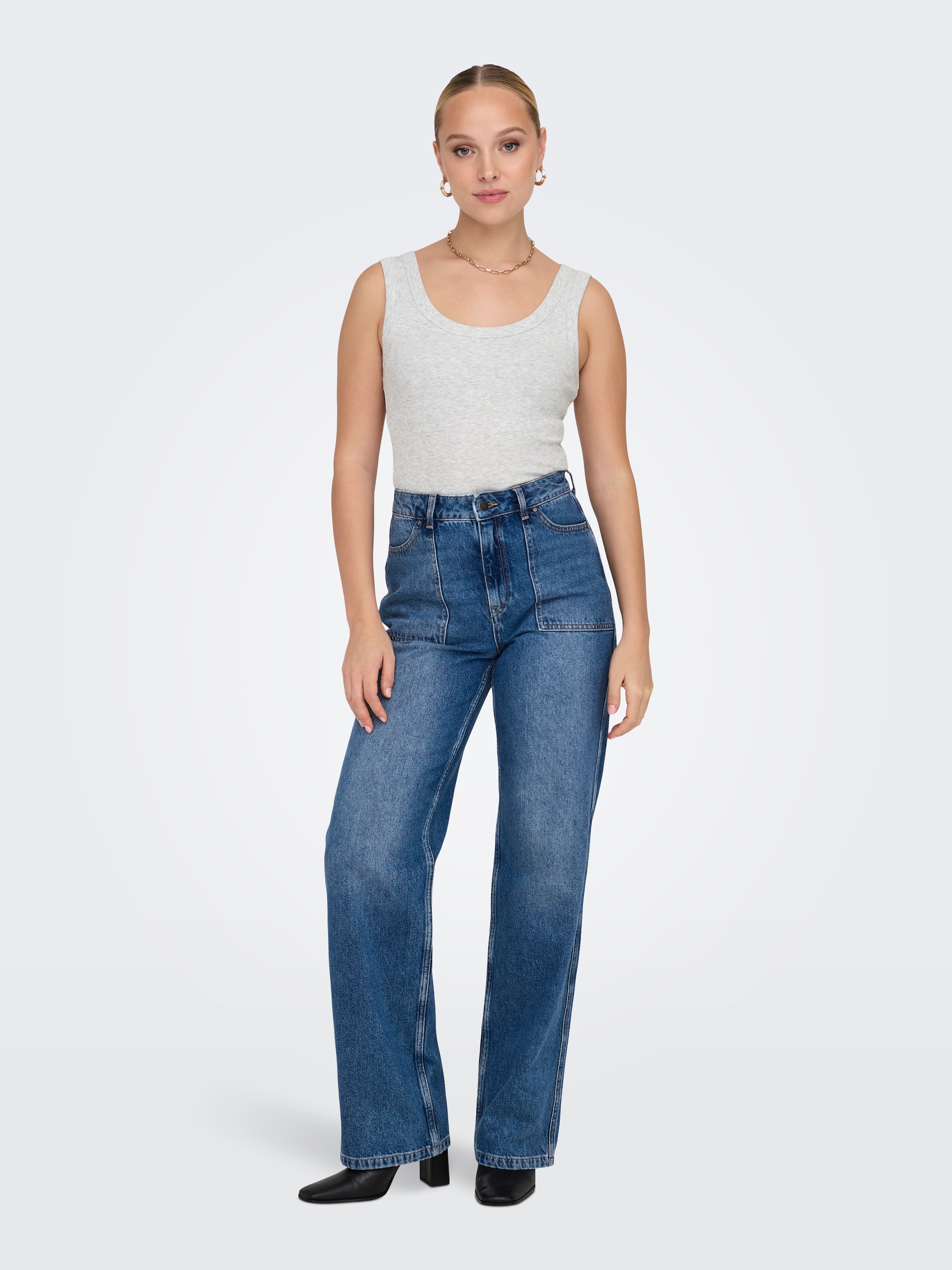 ONLY Tanktop »ONLEASY S/L TANK TOP JRS« Baumwollmischung