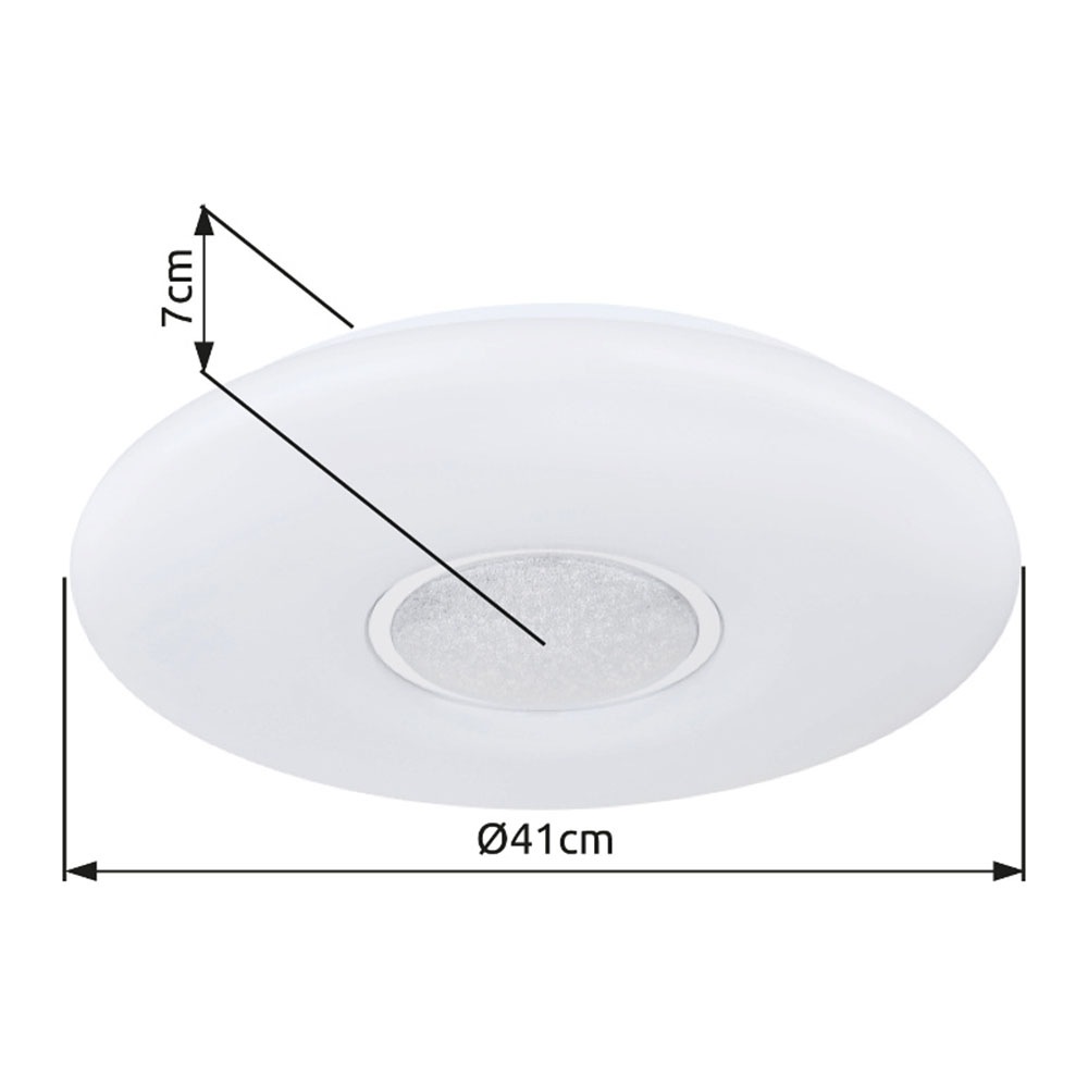 GLOBO LIGHTING LED Deckenleuchte »SULLY« LED-Modul 1 Stk. Deckenlampe/rund/Wohnzimmer/Schlafzimmer/elegant/rot-grün-blau