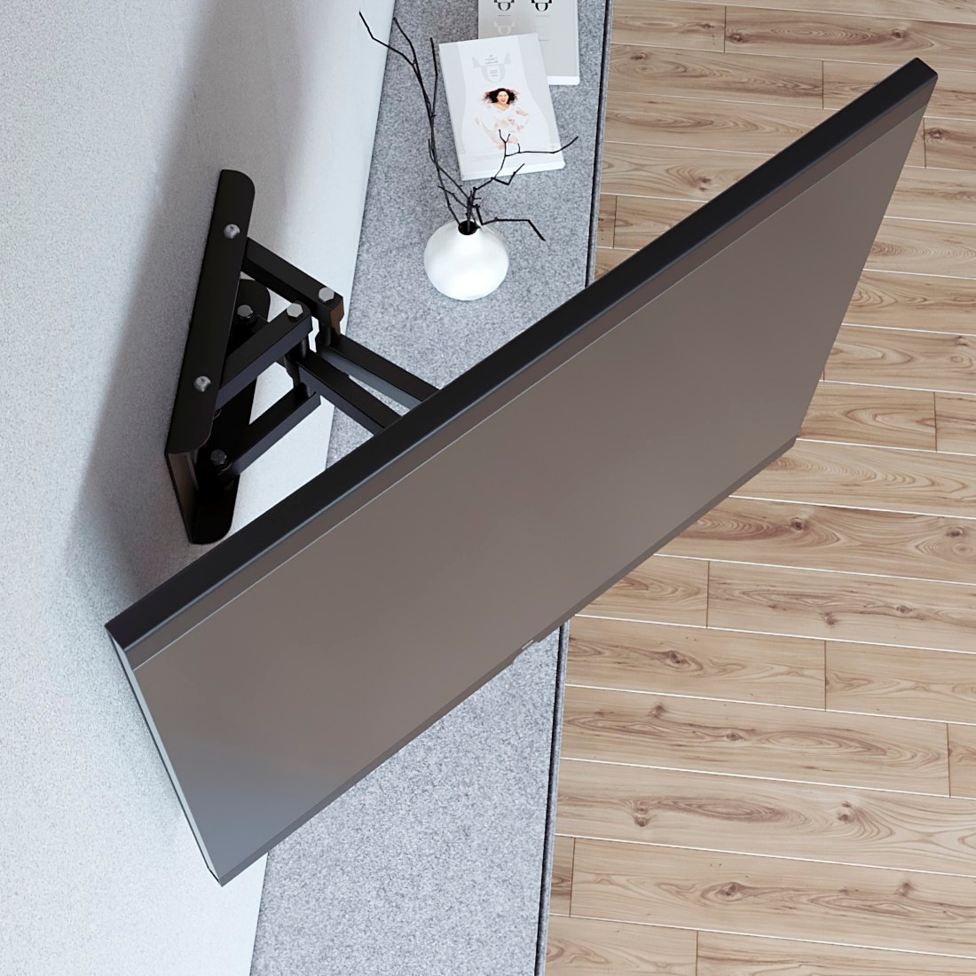 Hama TV-Wandhalterung »Halterung, schwenkbar, neigbar, ausziehbar von 81 - 165 (32" - 65")« bis 165 cm Zoll max. 40 kg