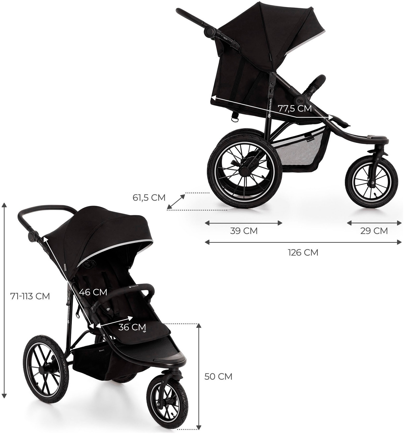 Kinderkraft Kombi-Kinderwagen »HELSI 2«, 27 kg