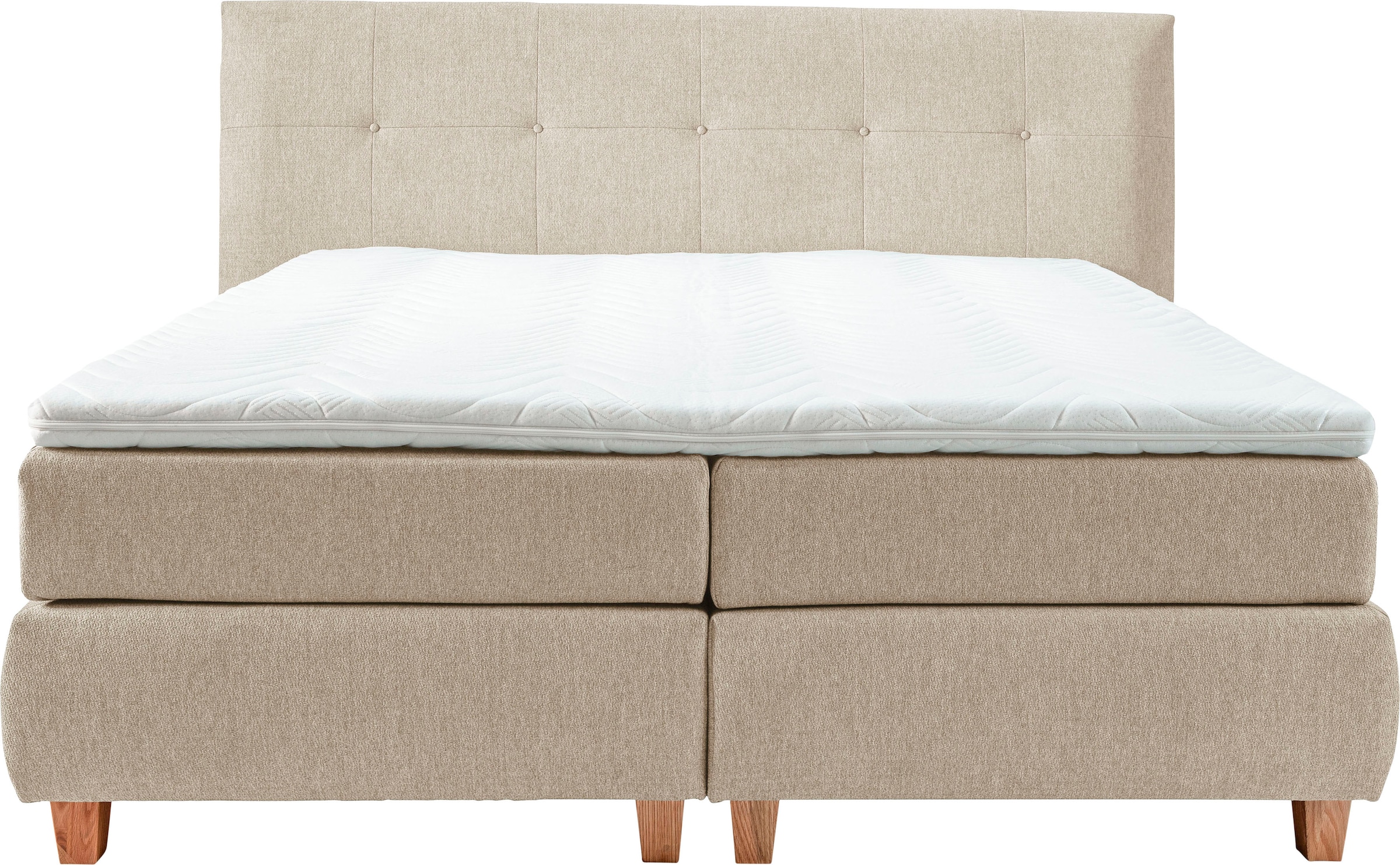 alina Boxspringbett »Luella«, ADA trendline Boxspringbett, inkl. Matratze und Viscoschaum-Topper