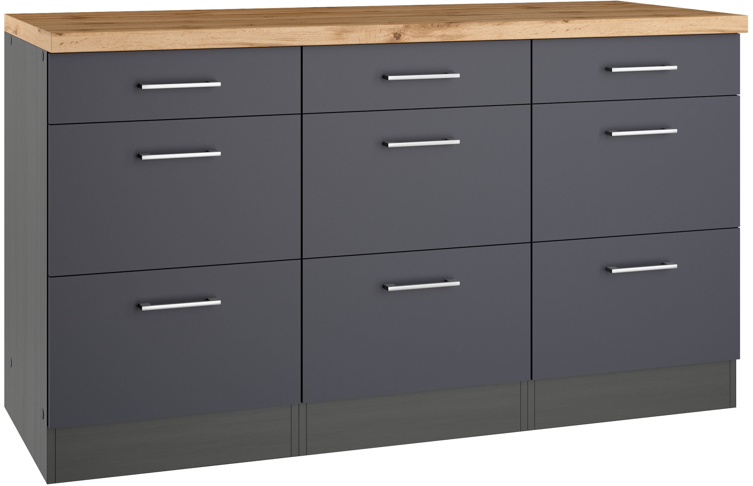 KOCHSTATION Unterschrank »KS-Milan« Auszugschrank 150 cm, matte oder hochglänzende Fronten